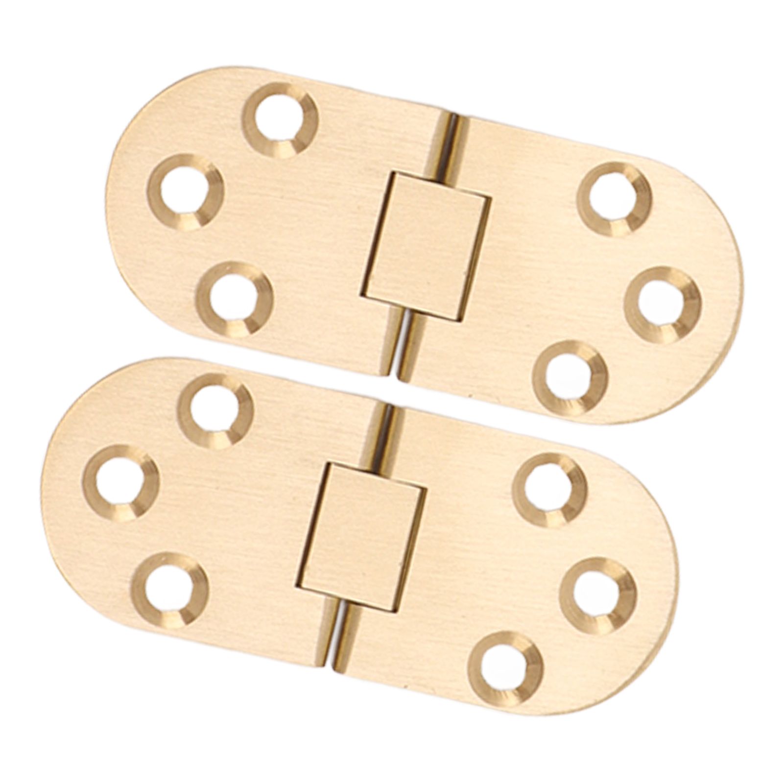2 Sets Folding Flip Top Hinge Rustproof Round Edge 180 Degree Brass Flap Hinge with Screws for Folding Table Sewing Machine 2.0mm/0.08in - Image 7