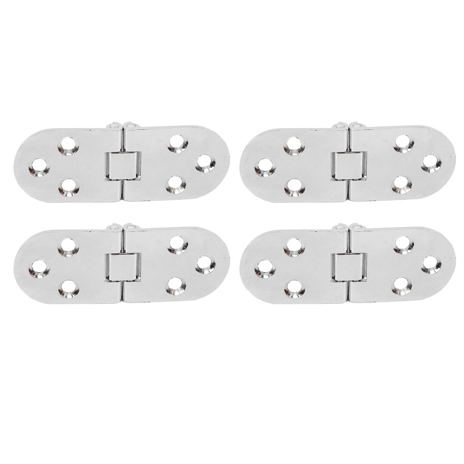 4 Sets 180 Degree Flap Hinge 0.09in Thickness Metal Folding Flip Top Hinge for Folding Table Sewing Machine Bright Chrome - Image 7