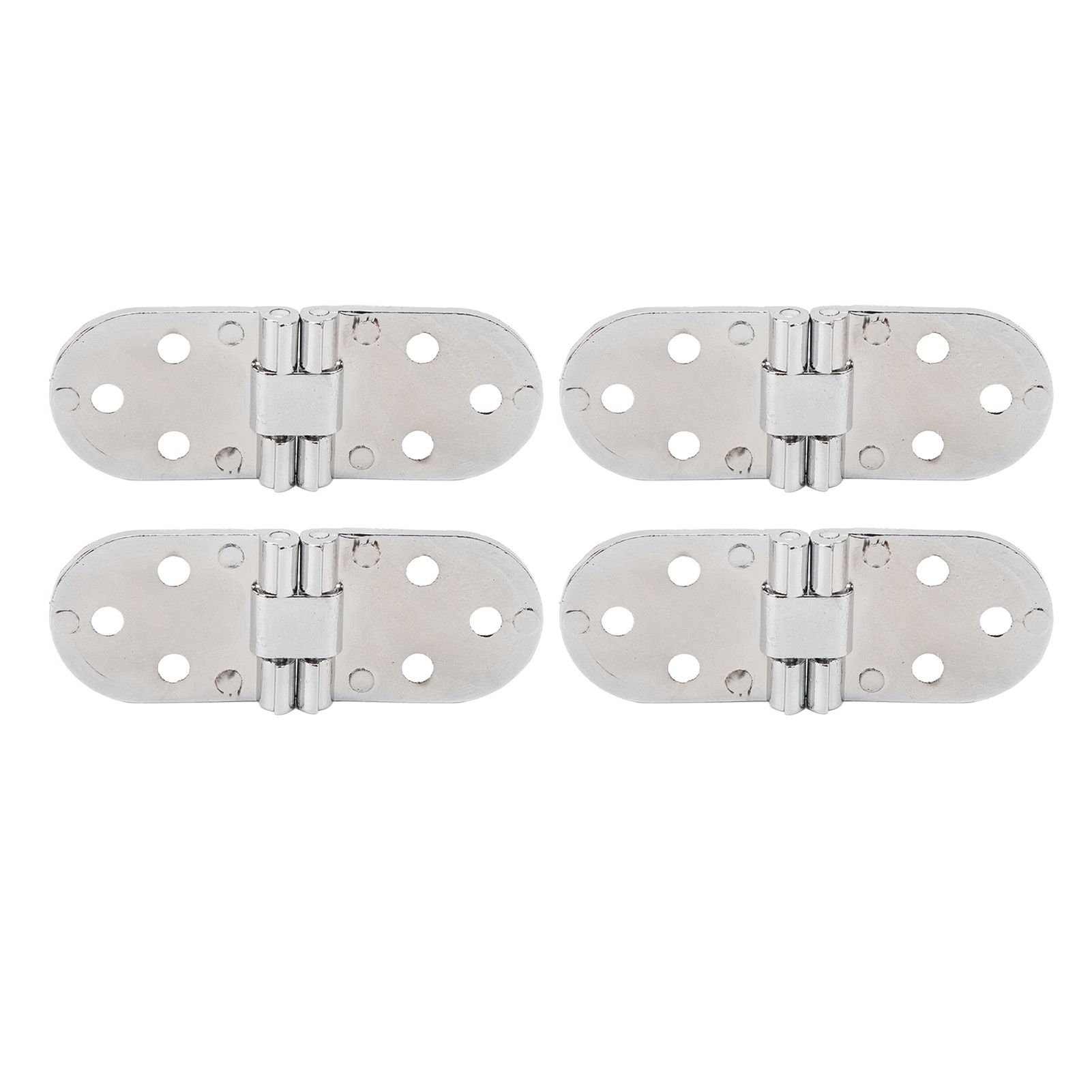 4 Sets 180 Degree Flap Hinge 0.09in Thickness Metal Folding Flip Top Hinge for Folding Table Sewing Machine Bright Chrome - Image 8