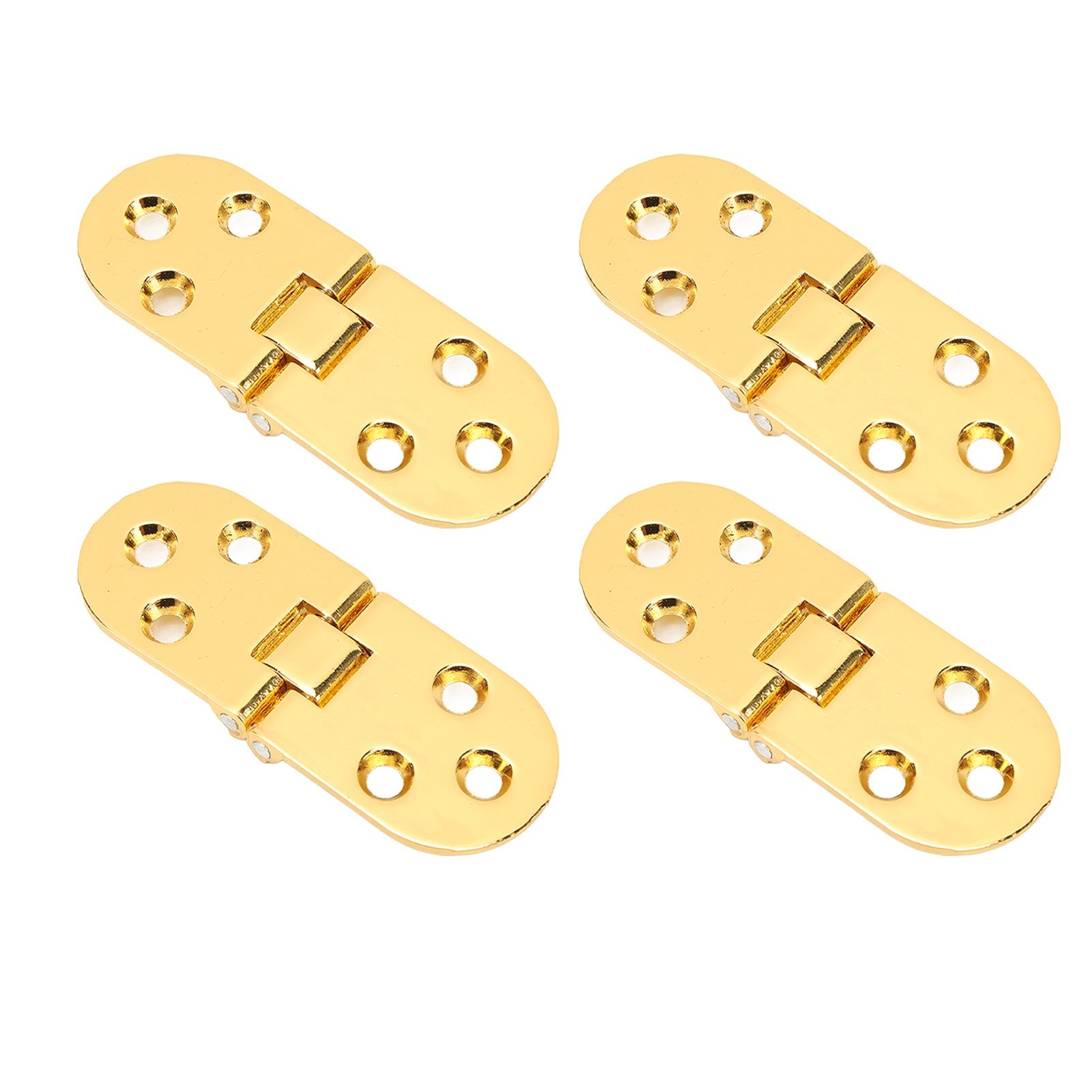 4 Sets 180 Degree Flap Hinge 0.09in Thickness Metal Folding Flip Top Hinge for Folding Table Sewing Machine Bright Gold - Image 7