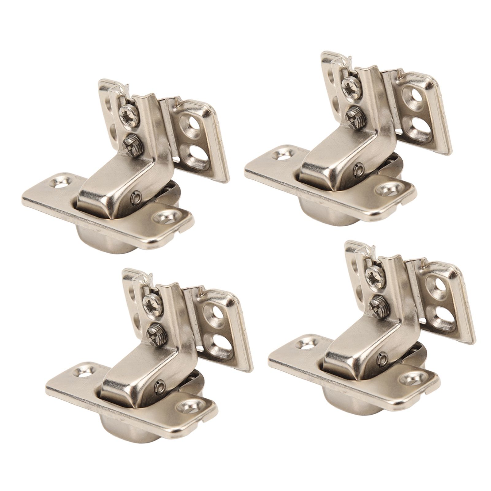 4PCS Cabinet Hinge with 4 Hole Base Cold Rolled Steel Short Arm Cupboard Hinge for Kitchen Bedroom - Image 4
