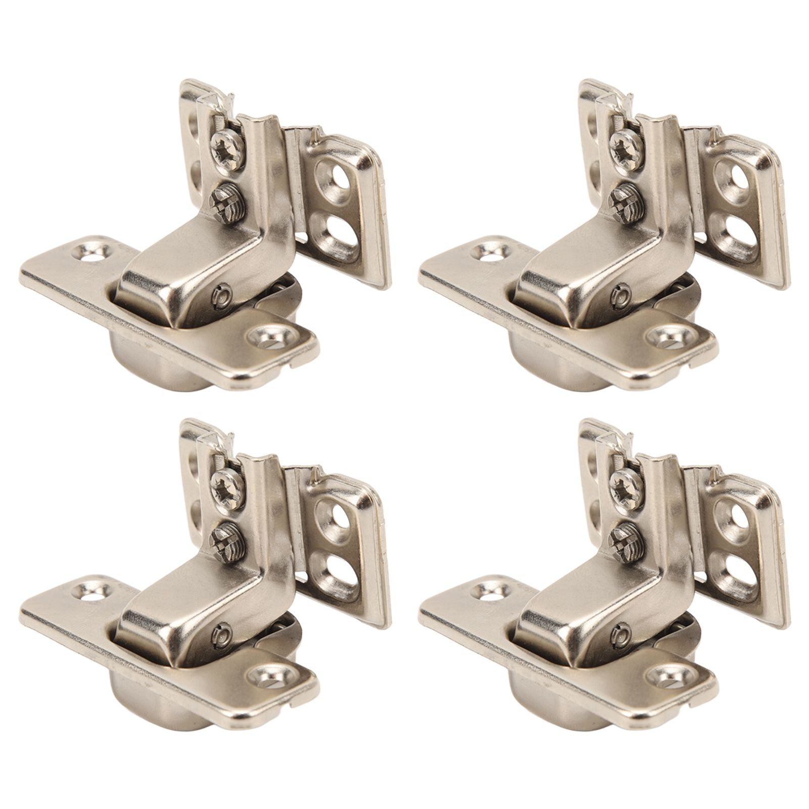 4PCS Cabinet Hinge with 4 Hole Base Cold Rolled Steel Short Arm Cupboard Hinge for Kitchen Bedroom - Image 5