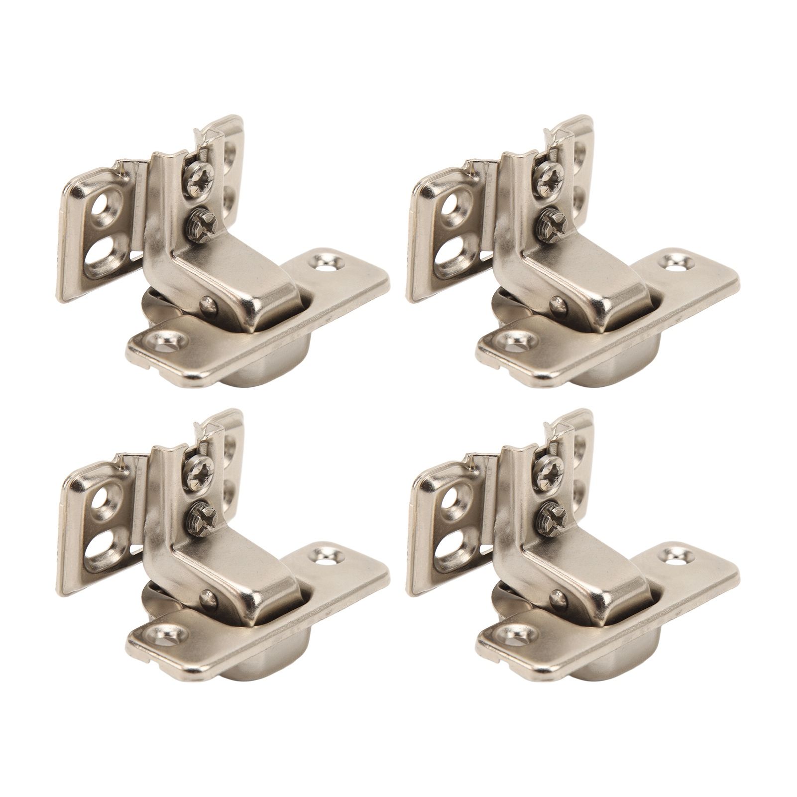 4PCS Cabinet Hinge with 4 Hole Base Cold Rolled Steel Short Arm Cupboard Hinge for Kitchen Bedroom - Image 6