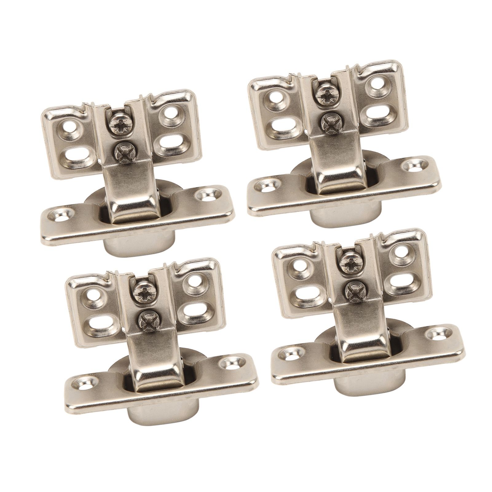 4PCS Cabinet Hinge with 4 Hole Base Cold Rolled Steel Short Arm Cupboard Hinge for Kitchen Bedroom - Image 8