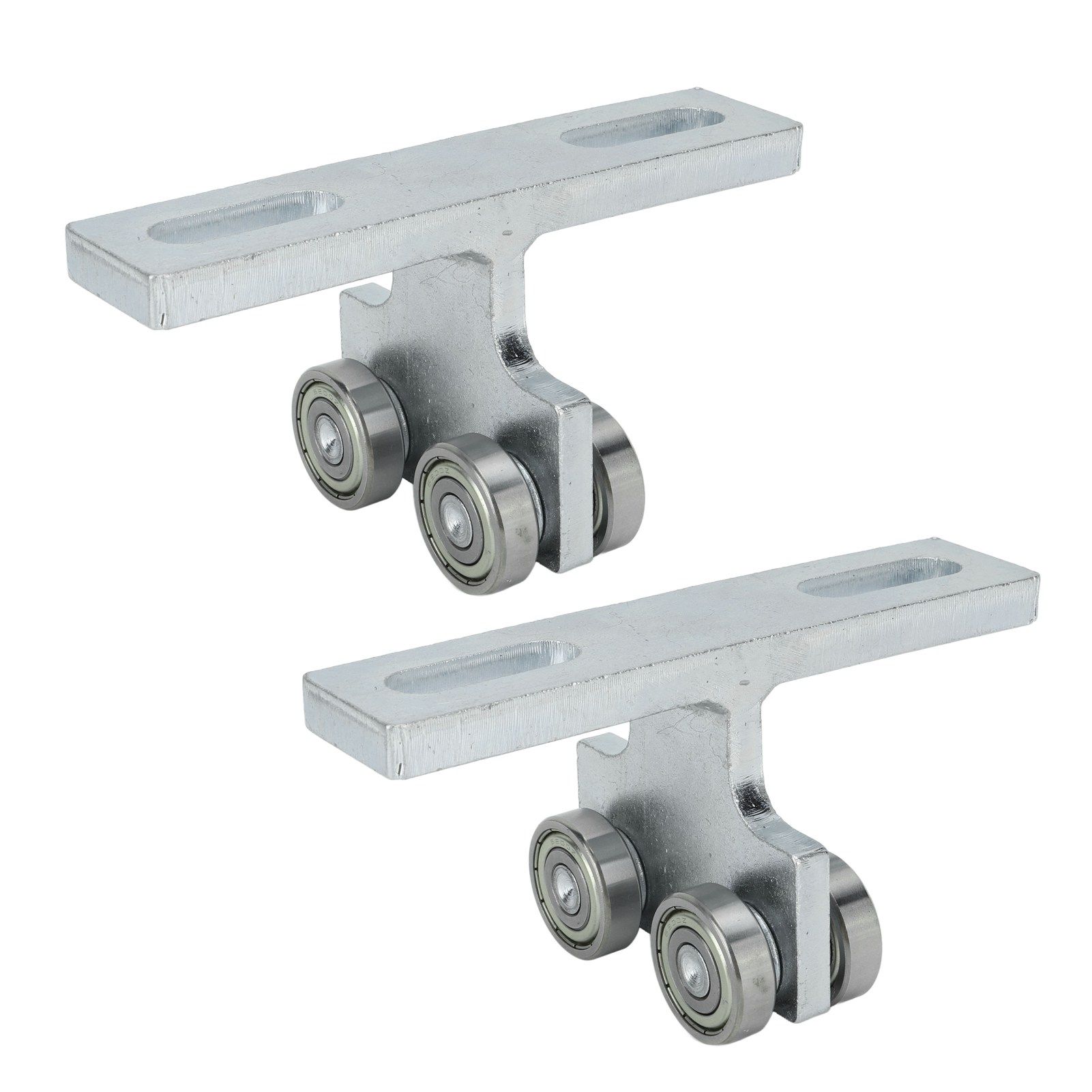2Pcs Wheel Trolley T Shape Welded Roller Trolley Stable Bearing Track Roller Wheels for Track Electric Lift - Image 1