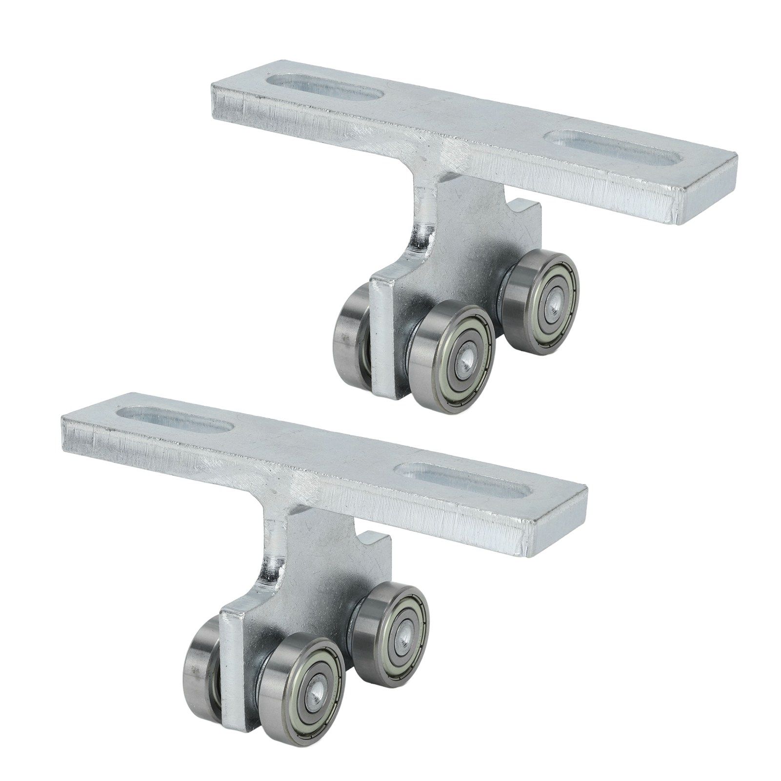 2Pcs Wheel Trolley T Shape Welded Roller Trolley Stable Bearing Track Roller Wheels for Track Electric Lift - Image 2