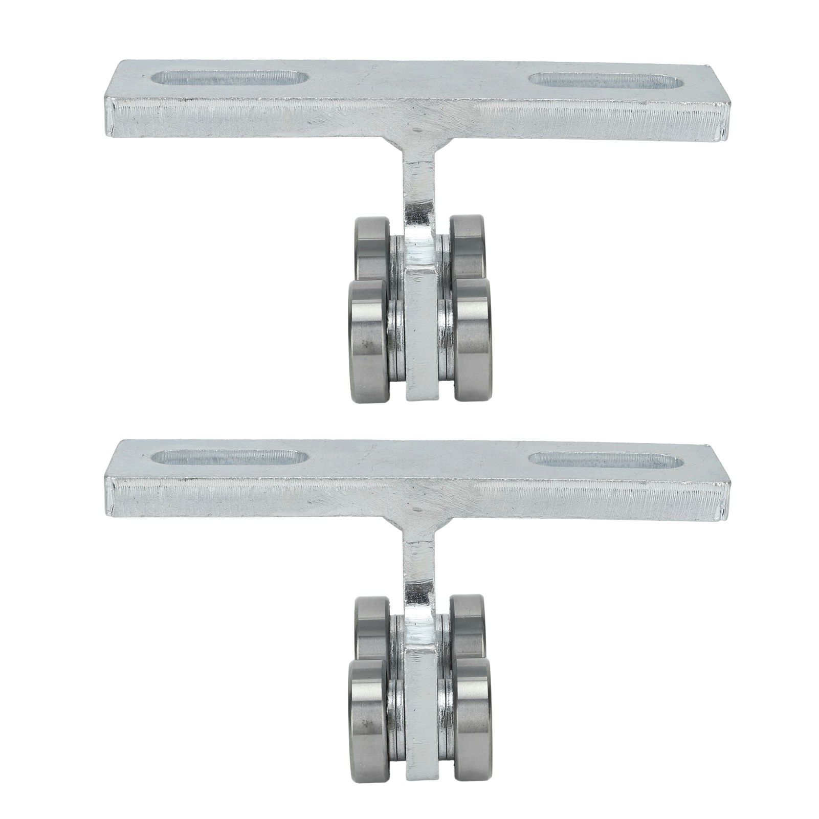 2Pcs Wheel Trolley T Shape Welded Roller Trolley Stable Bearing Track Roller Wheels for Track Electric Lift - Image 3
