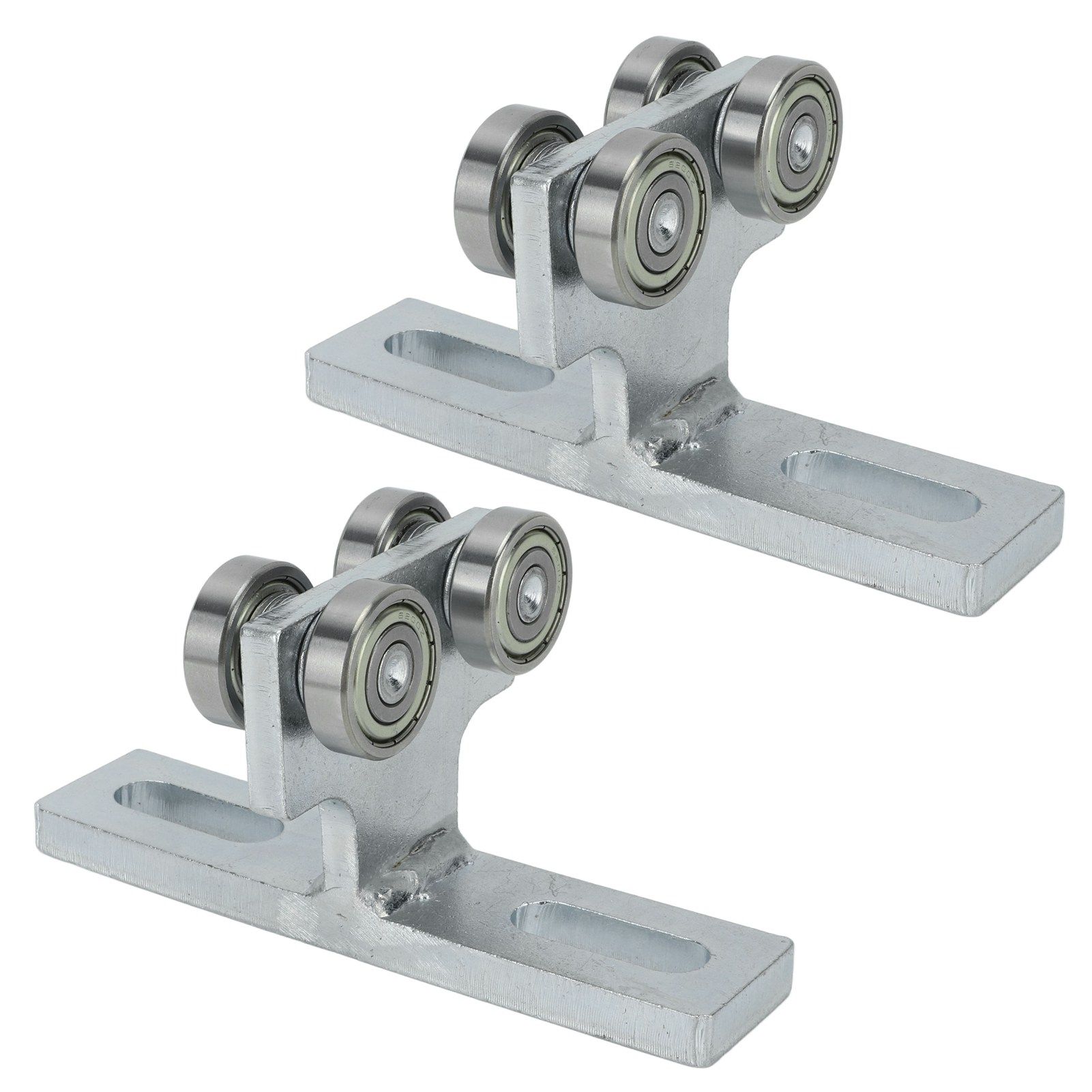 2Pcs Wheel Trolley T Shape Welded Roller Trolley Stable Bearing Track Roller Wheels for Track Electric Lift - Image 4