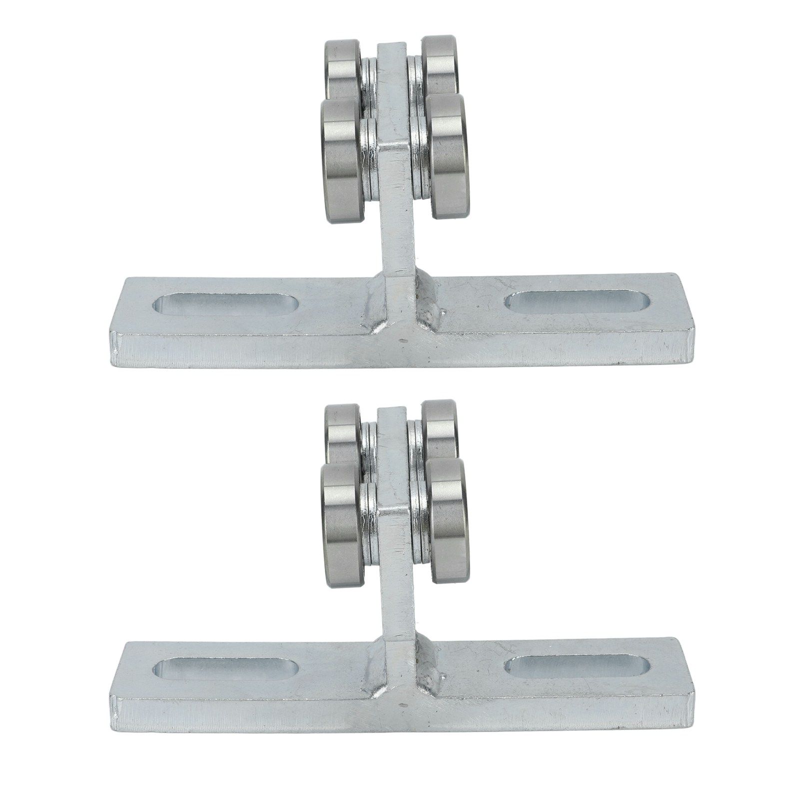 2Pcs Wheel Trolley T Shape Welded Roller Trolley Stable Bearing Track Roller Wheels for Track Electric Lift - Image 5