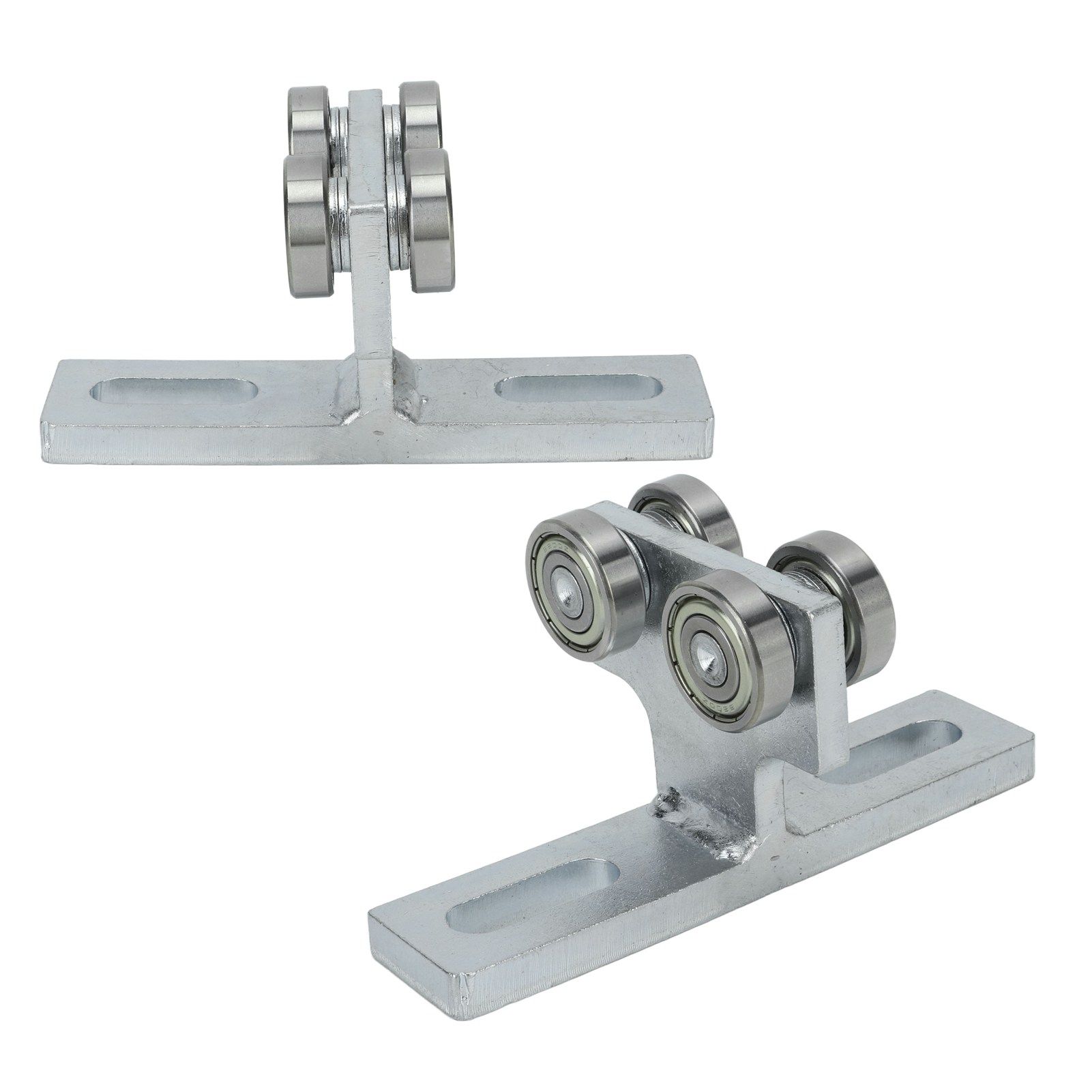 2Pcs Wheel Trolley T Shape Welded Roller Trolley Stable Bearing Track Roller Wheels for Track Electric Lift - Image 7