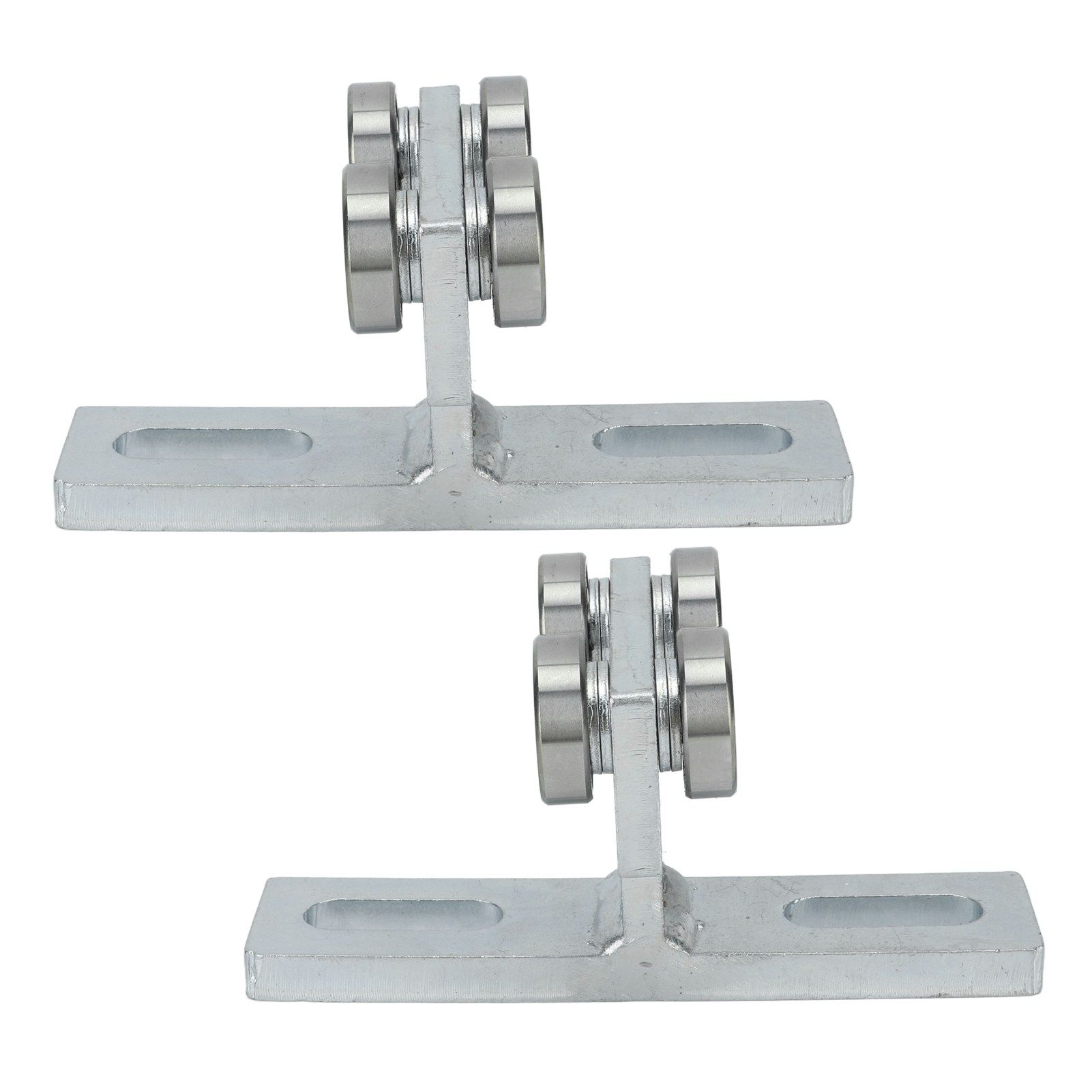 2Pcs Wheel Trolley T Shape Welded Roller Trolley Stable Bearing Track Roller Wheels for Track Electric Lift - Image 8