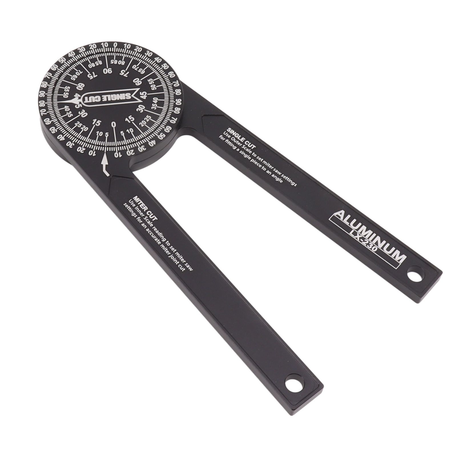 Miter Saw Protractor Accurate 2 Laser Engraving Scales Efficient Aluminum Alloy Angle Finder Protractor for Carpenter - Image 2