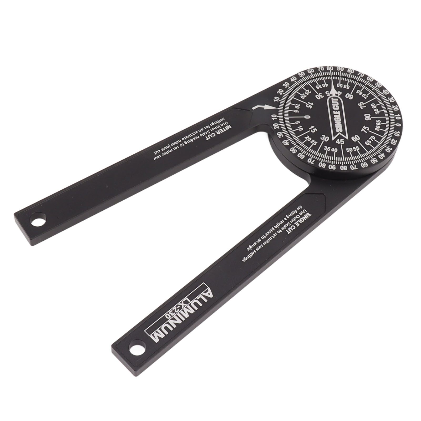 Miter Saw Protractor Accurate 2 Laser Engraving Scales Efficient Aluminum Alloy Angle Finder Protractor for Carpenter - Image 3