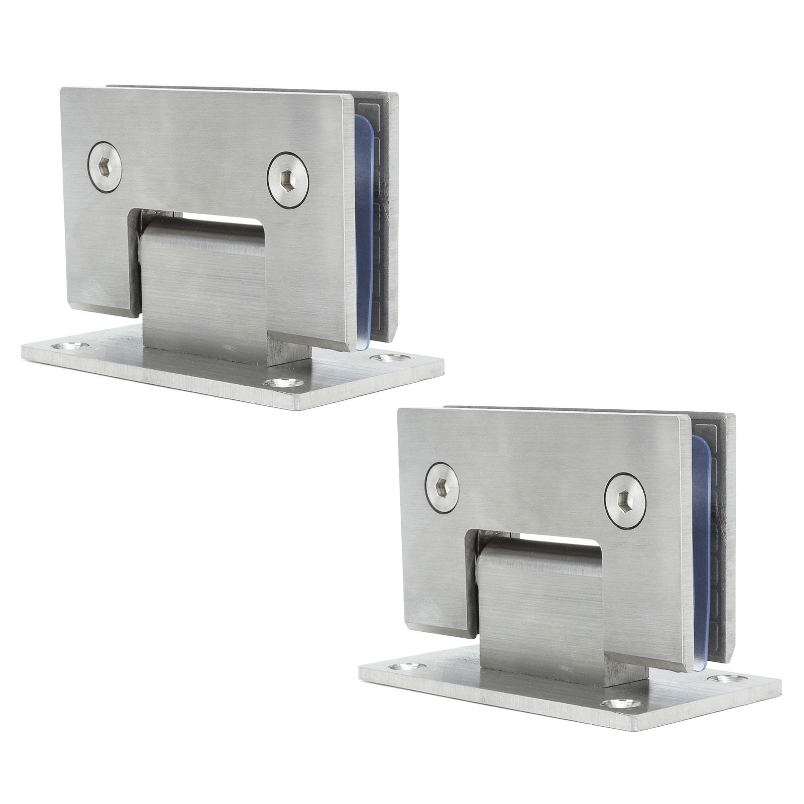 2Pcs Glass Door Hinge Heavy Duty Glass Door 90 Degree Hinges Durable Stainless Steel Bathroom Gate Clamp for Bathroom Toilet - Image 4