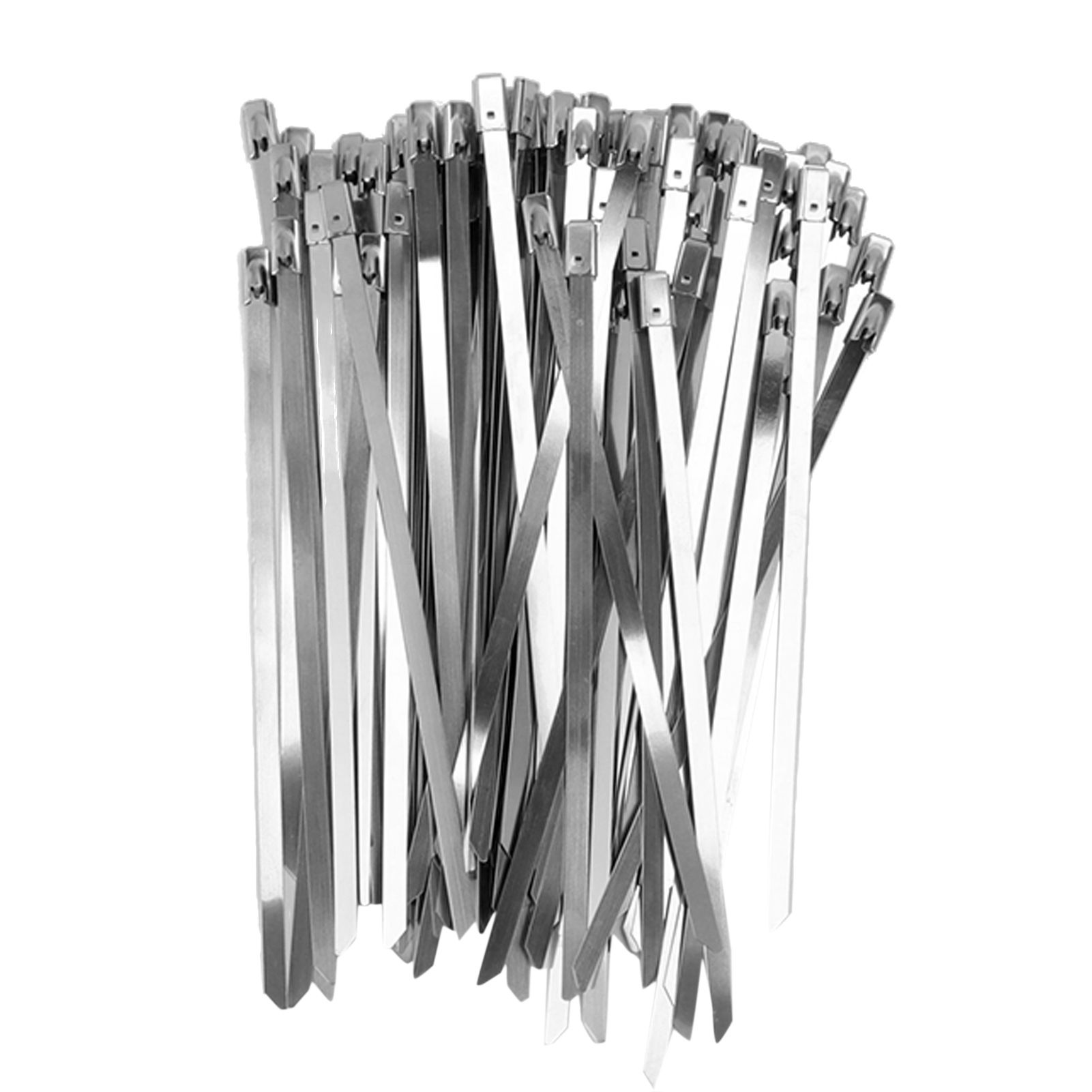 100Pcs Cable Tie Stainless Steel Hose Zip Tie Self Locking Set Kit for Wire Line Type A - Image 1