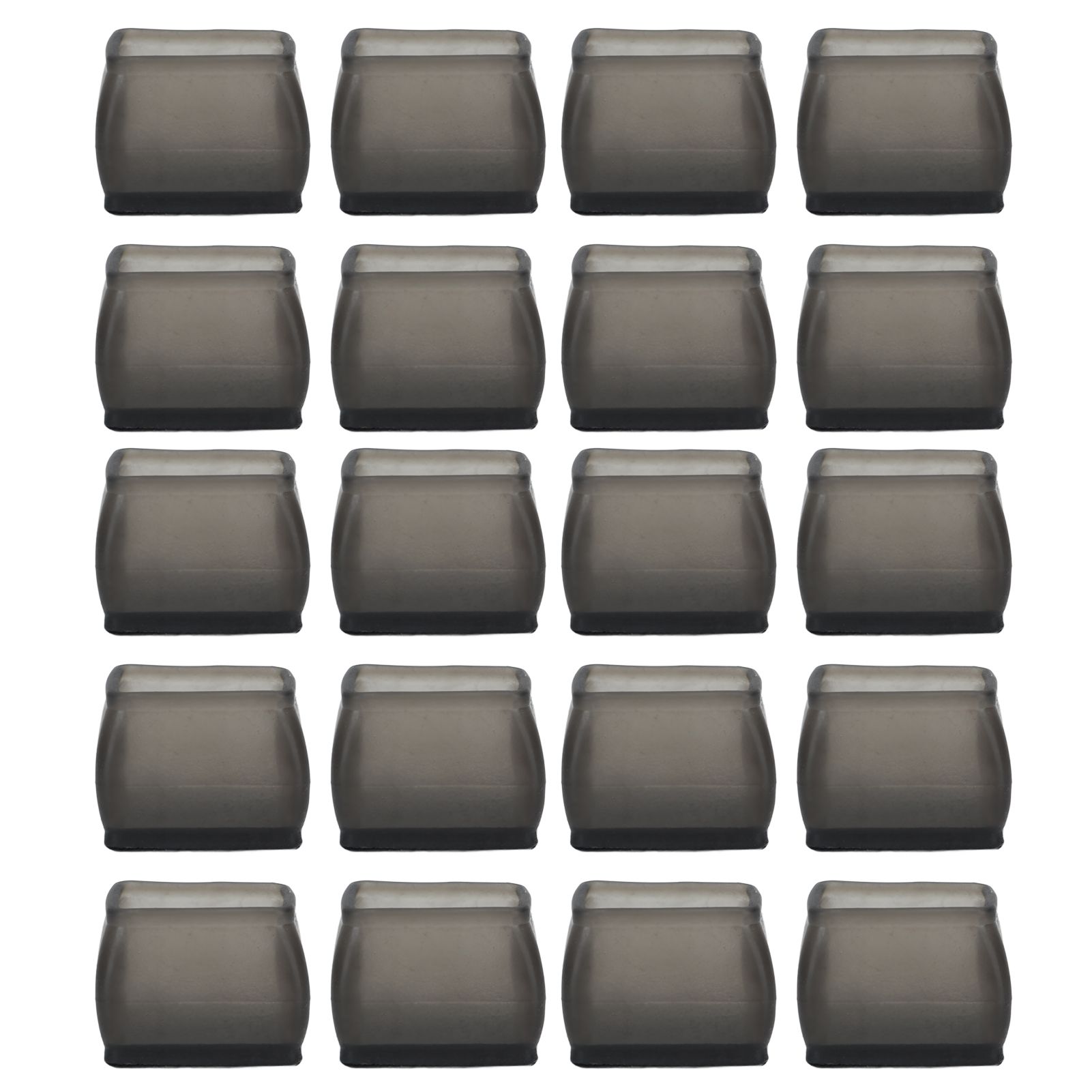 20 Pcs Chair Leg Floor Protector Rectangular Transparent Black Felt Mat Scratch Proof Reduce Noise Table Leg Cover S - Image 1