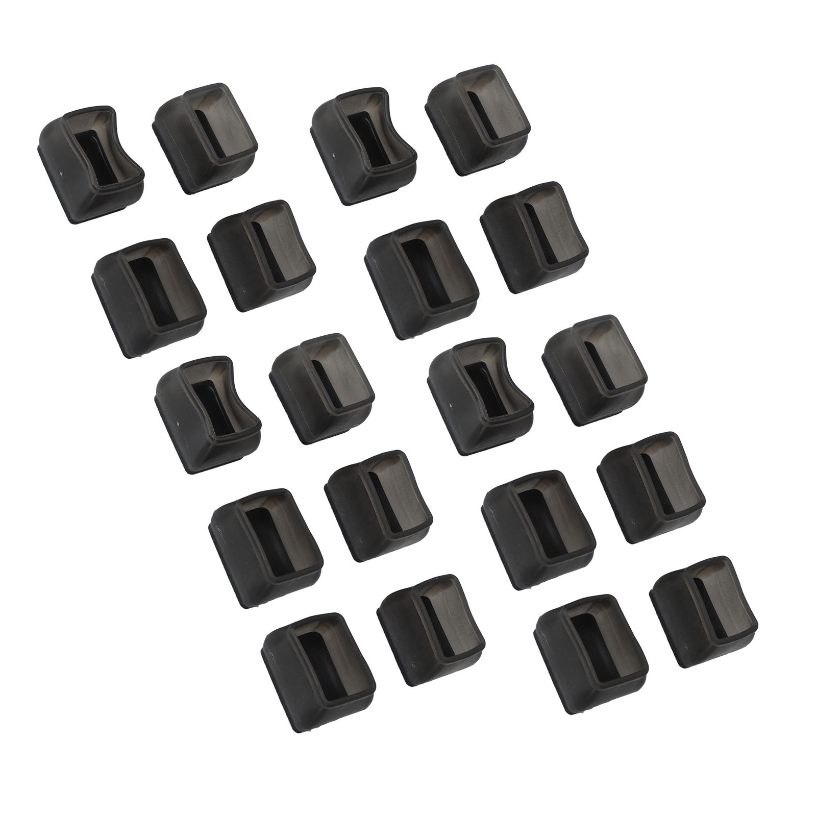 20 Pcs Chair Leg Floor Protector Rectangular Transparent Black Felt Mat Scratch Proof Reduce Noise Table Leg Cover S - Image 3