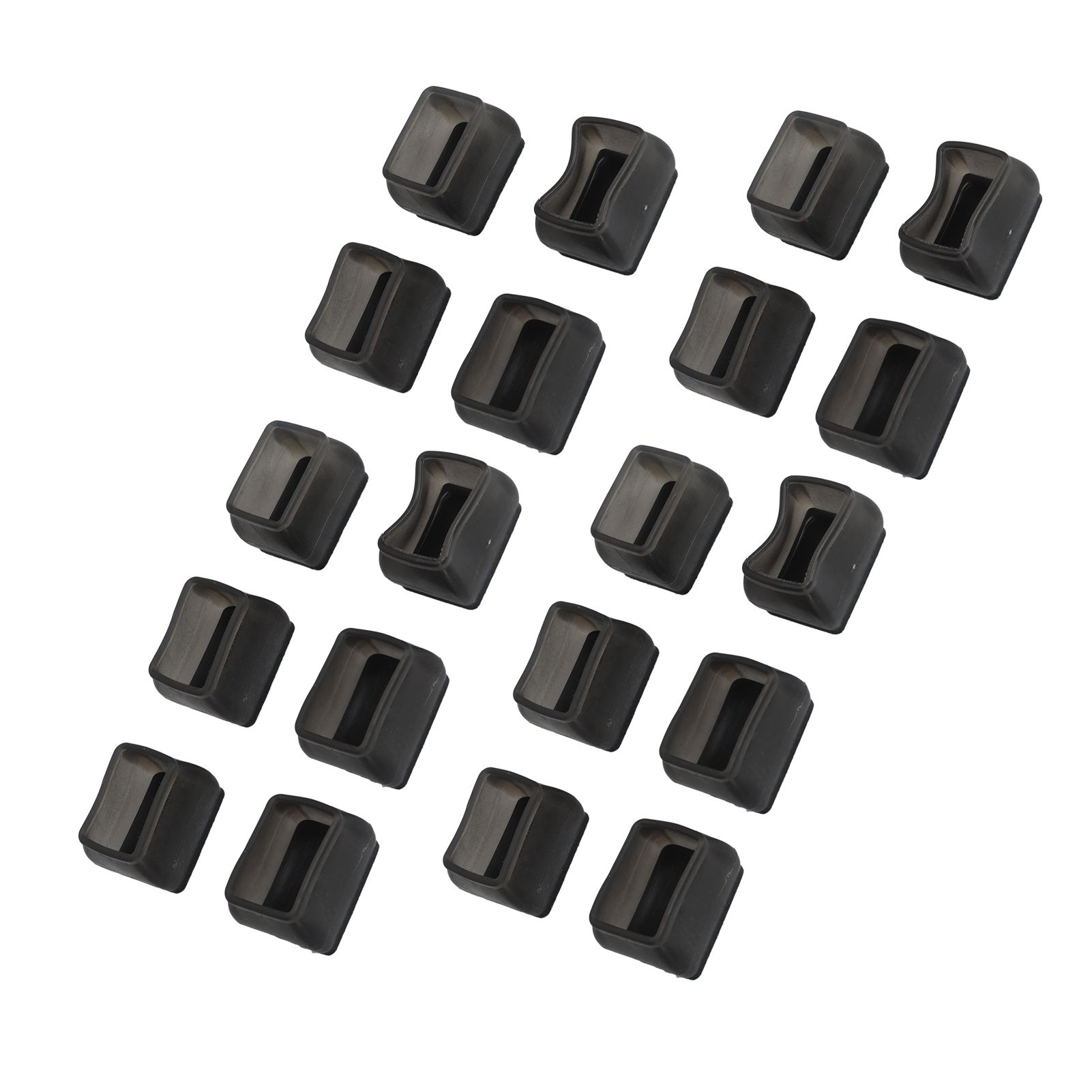 20 Pcs Chair Leg Floor Protector Rectangular Transparent Black Felt Mat Scratch Proof Reduce Noise Table Leg Cover S - Image 4