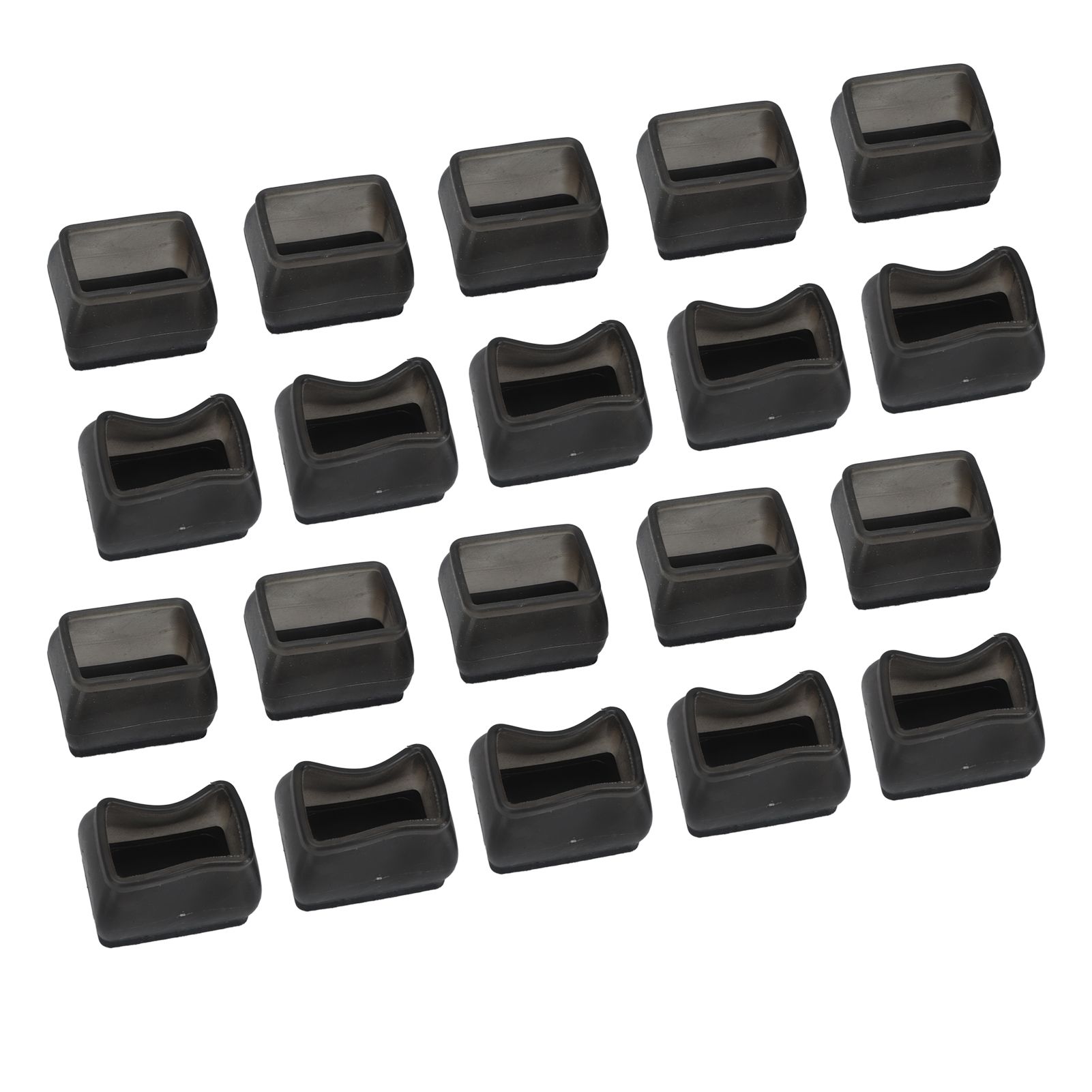 20 Pcs Chair Leg Floor Protector Rectangular Transparent Black Felt Mat Scratch Proof Reduce Noise Table Leg Cover S - Image 6
