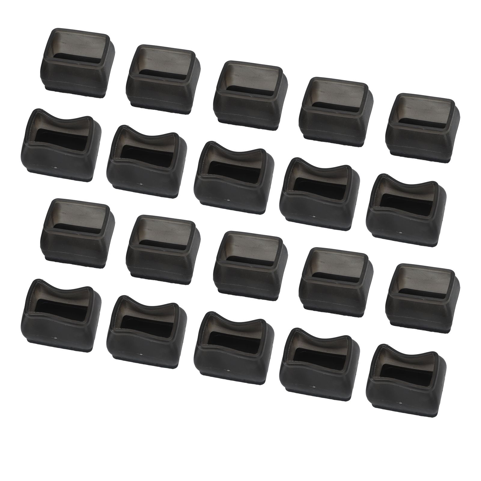 20 Pcs Chair Leg Floor Protector Rectangular Transparent Black Felt Mat Scratch Proof Reduce Noise Table Leg Cover S - Image 7
