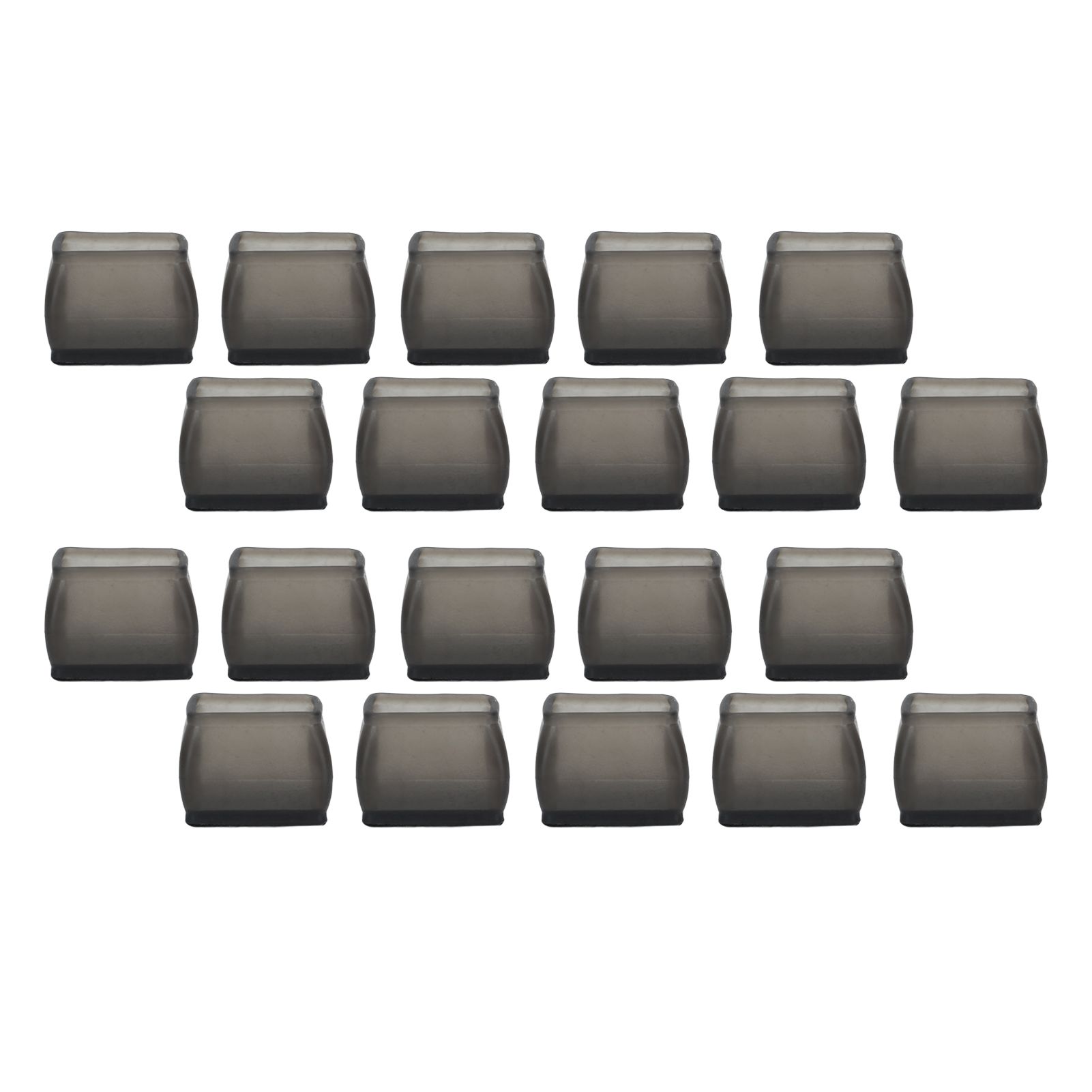 20 Pcs Chair Leg Floor Protector Rectangular Transparent Black Felt Mat Scratch Proof Reduce Noise Table Leg Cover S - Image 8