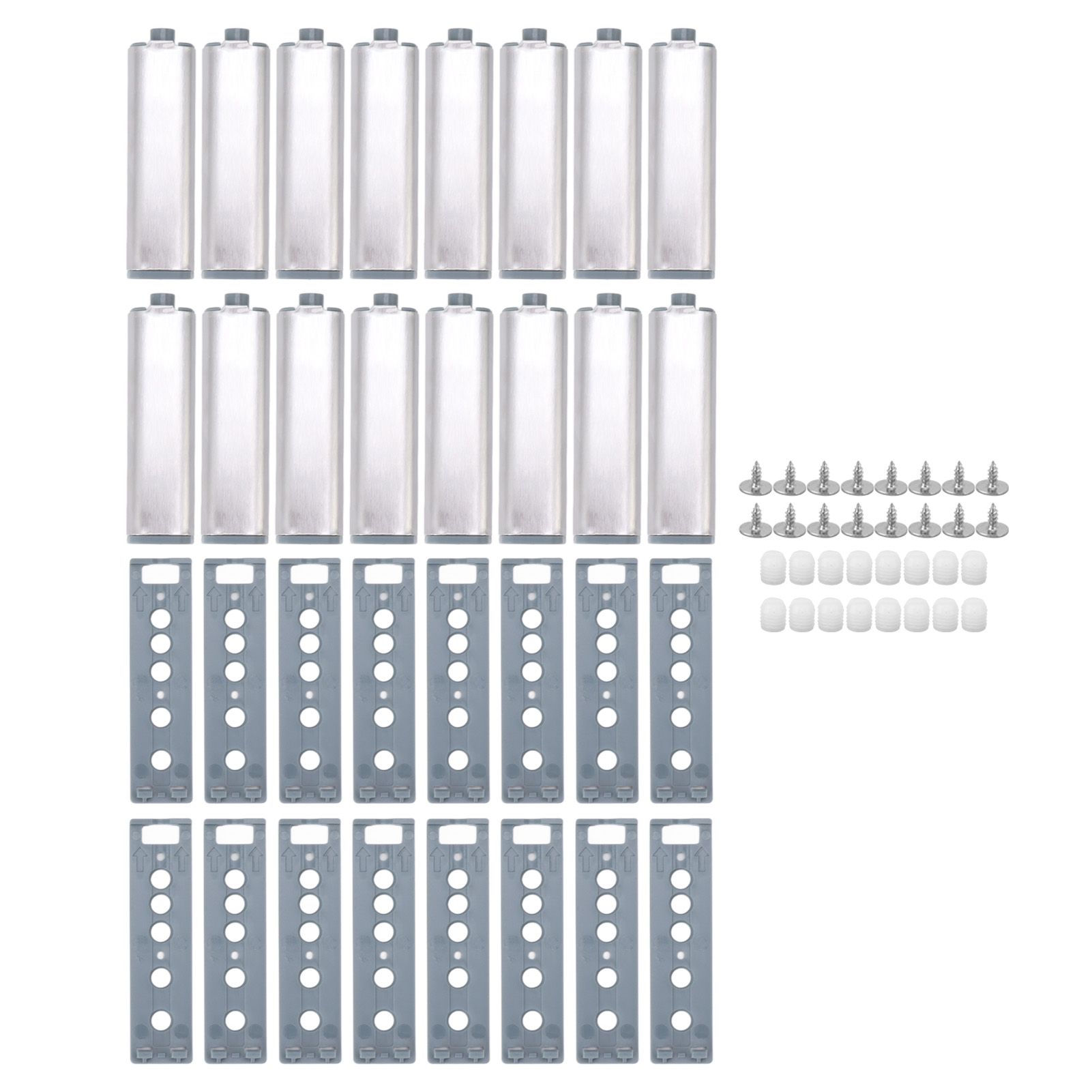 16pcs Push Open Latch Heavy Duty Stainless Steel Push Release Latch for Cabinet Closet Door Drawer - Image 1