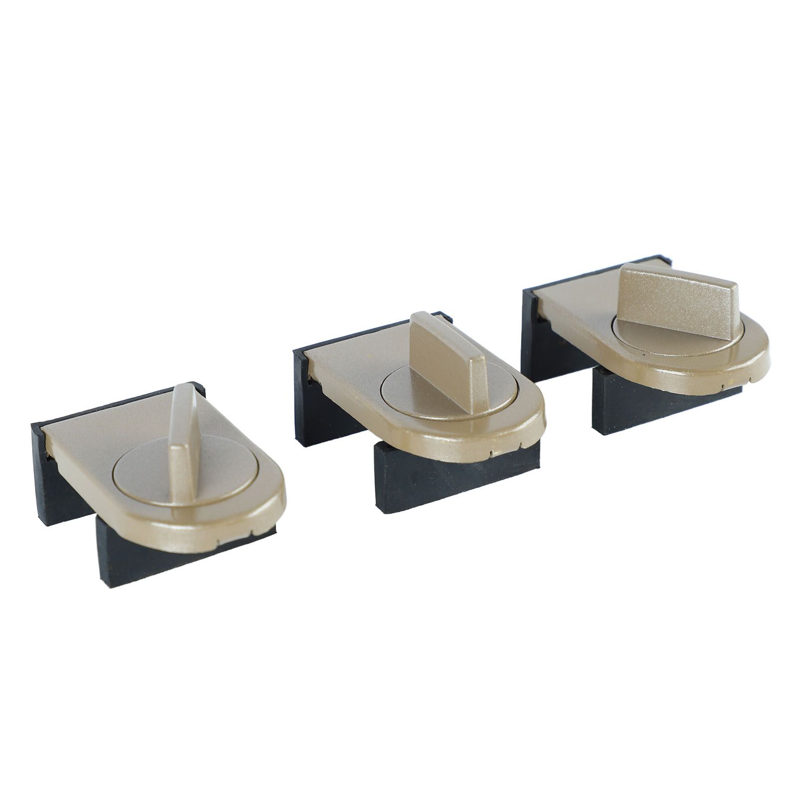 3PCS Sliding Window Locks Aluminum Alloy Safety Lock for Home Bedroom Bathroom Office Brown - Image 2