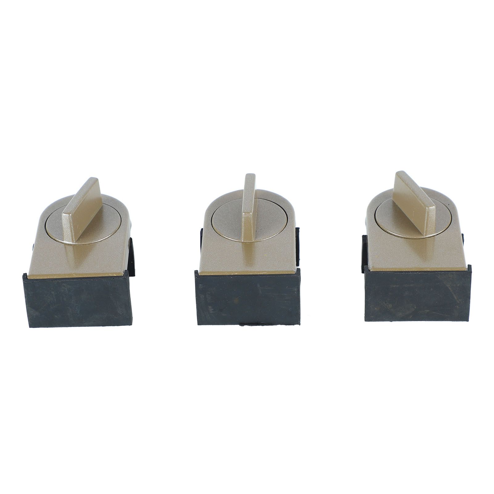 3PCS Sliding Window Locks Aluminum Alloy Safety Lock for Home Bedroom Bathroom Office Brown - Image 3
