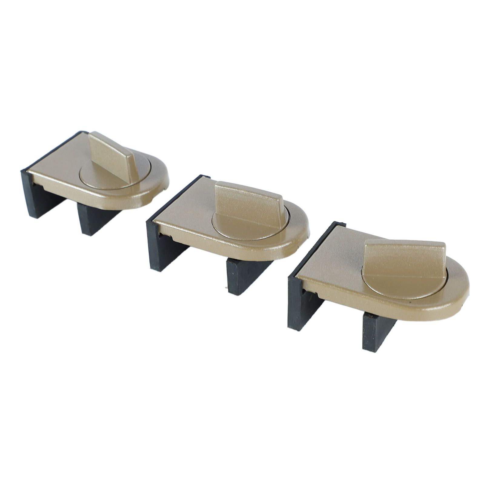 3PCS Sliding Window Locks Aluminum Alloy Safety Lock for Home Bedroom Bathroom Office Brown - Image 4
