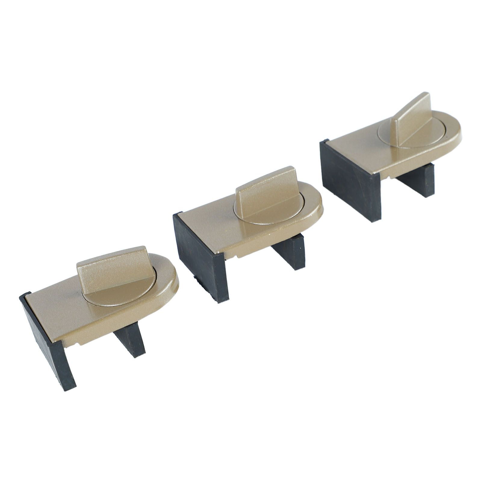 3PCS Sliding Window Locks Aluminum Alloy Safety Lock for Home Bedroom Bathroom Office Brown - Image 6
