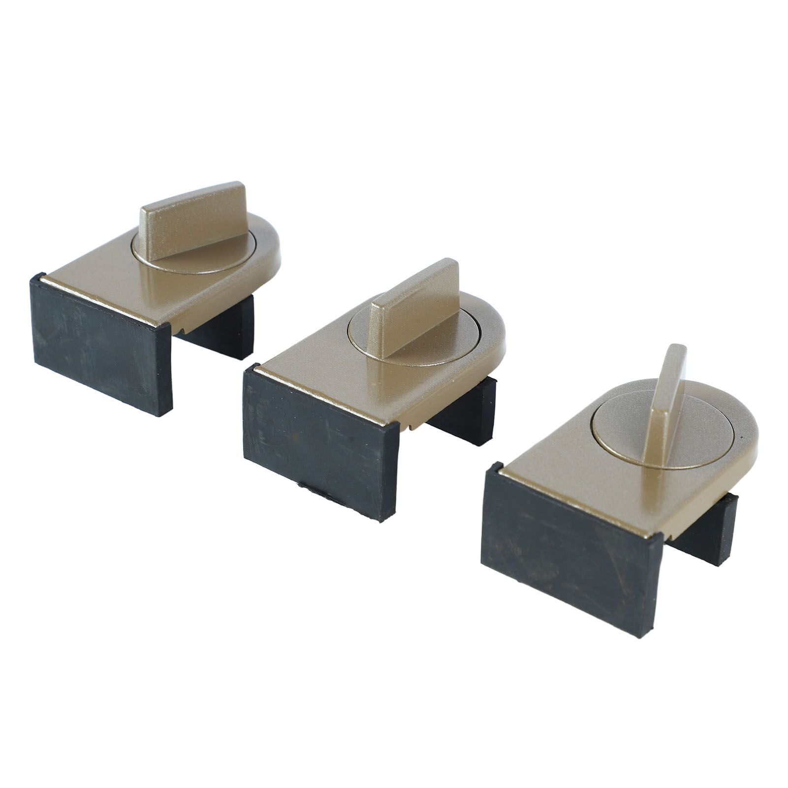 3PCS Sliding Window Locks Aluminum Alloy Safety Lock for Home Bedroom Bathroom Office Brown - Image 7
