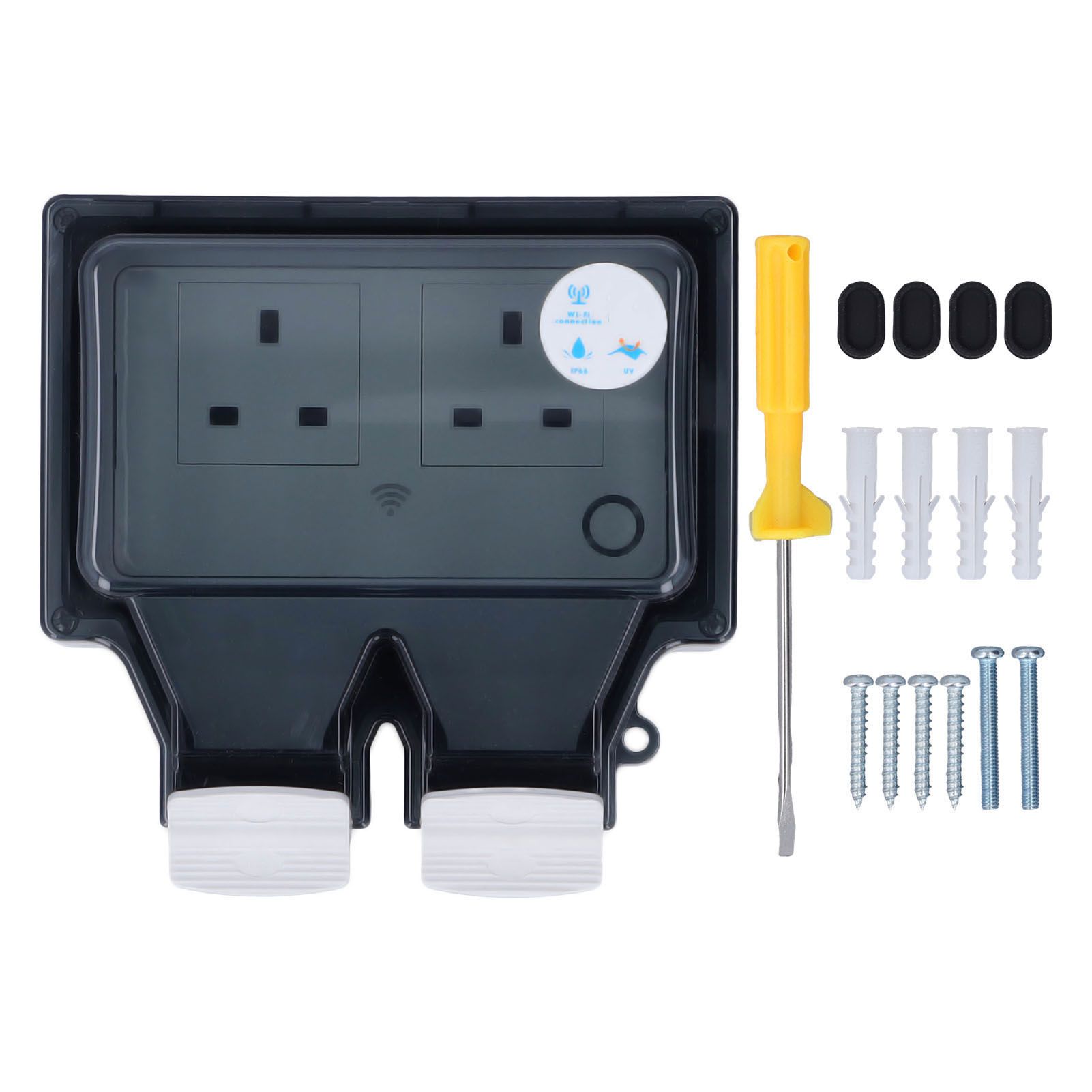Wifi Smart Socket IP66 Waterproof Support Voice Control Timing 86 Type Outdoor Smart Outlet UK 110‑250V SNW 2S - Image 1