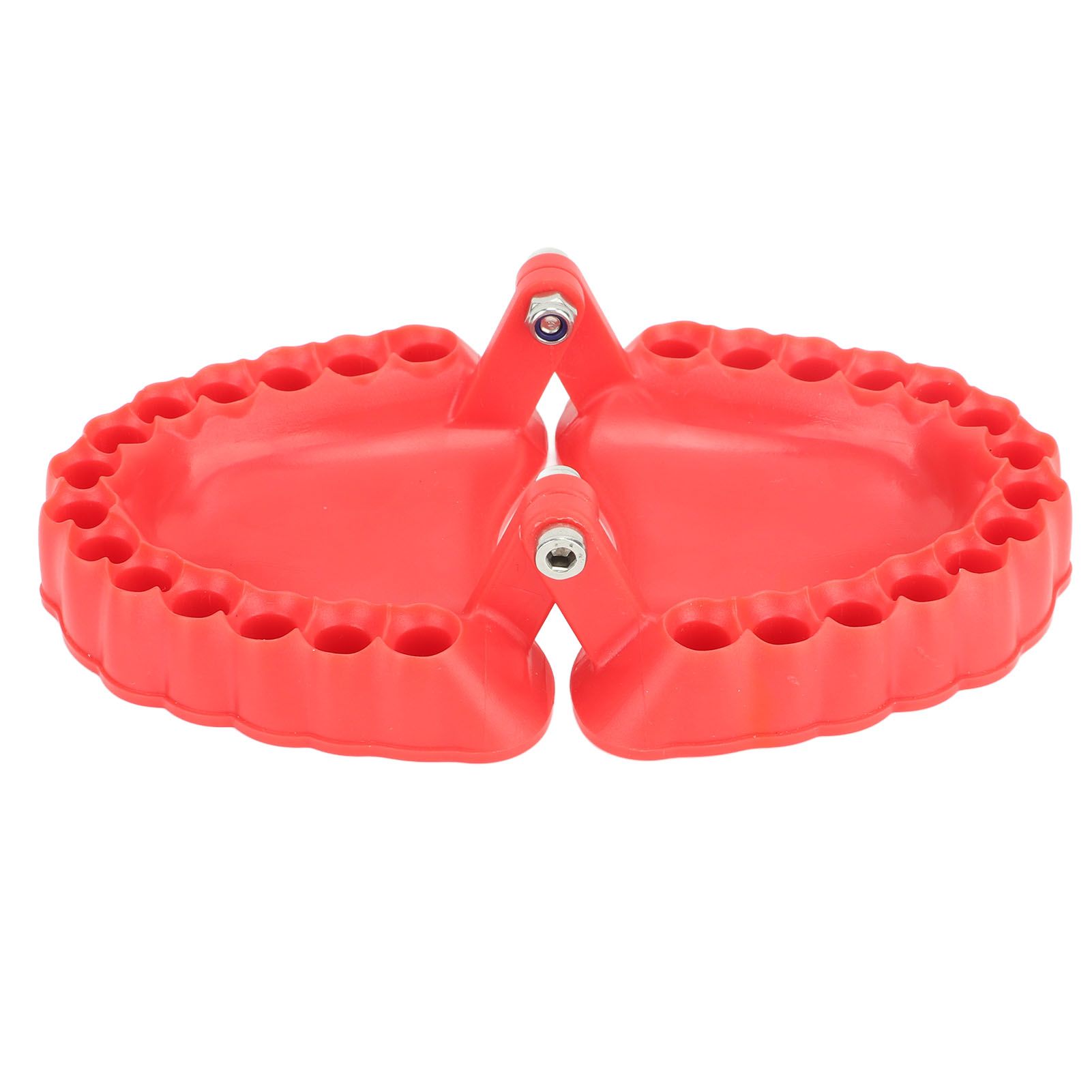 Denture Drill Bit Holder Denture Screwdriver Organizer 3D Sculpture Desk Decor 28 Holes Red Without Bits - Image 1