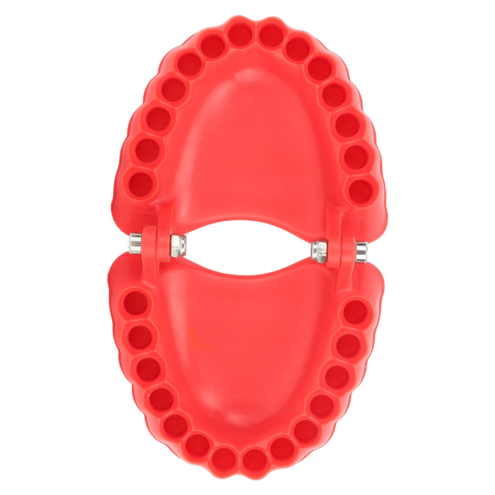 Denture Drill Bit Holder Denture Screwdriver Organizer 3D Sculpture Desk Decor 28 Holes Red Without Bits - Image 4