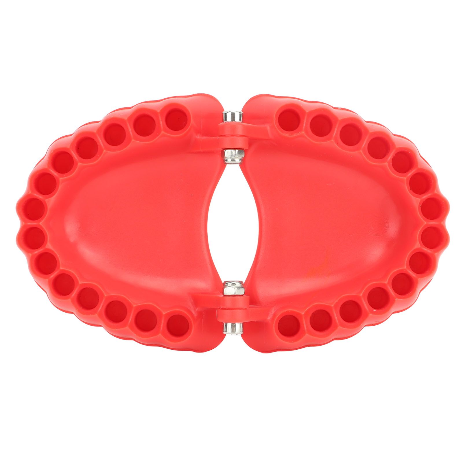 Denture Drill Bit Holder Denture Screwdriver Organizer 3D Sculpture Desk Decor 28 Holes Red Without Bits - Image 7