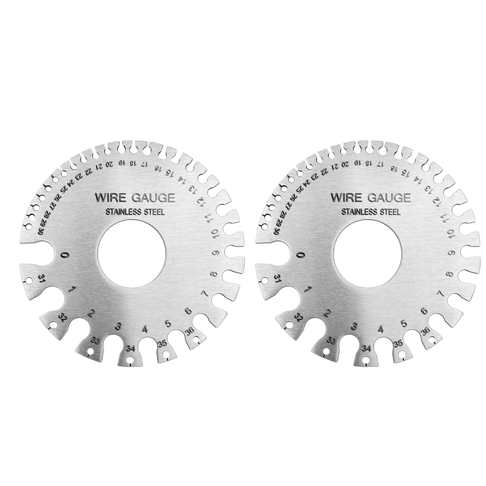 2pcs Stainless Steel Thickness Gauges Professional Standard Metal Sheets Welding Thickness Gauge Type 2 - Image 1