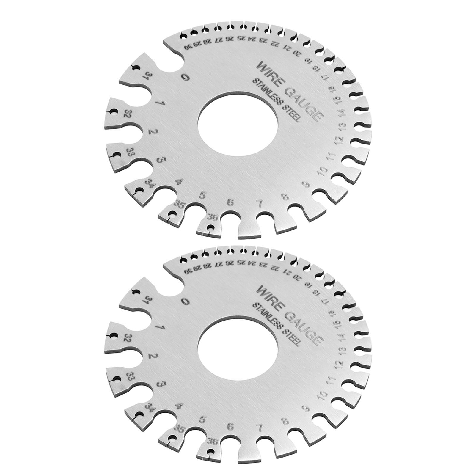 2pcs Stainless Steel Thickness Gauges Professional Standard Metal Sheets Welding Thickness Gauge Type 2 - Image 7