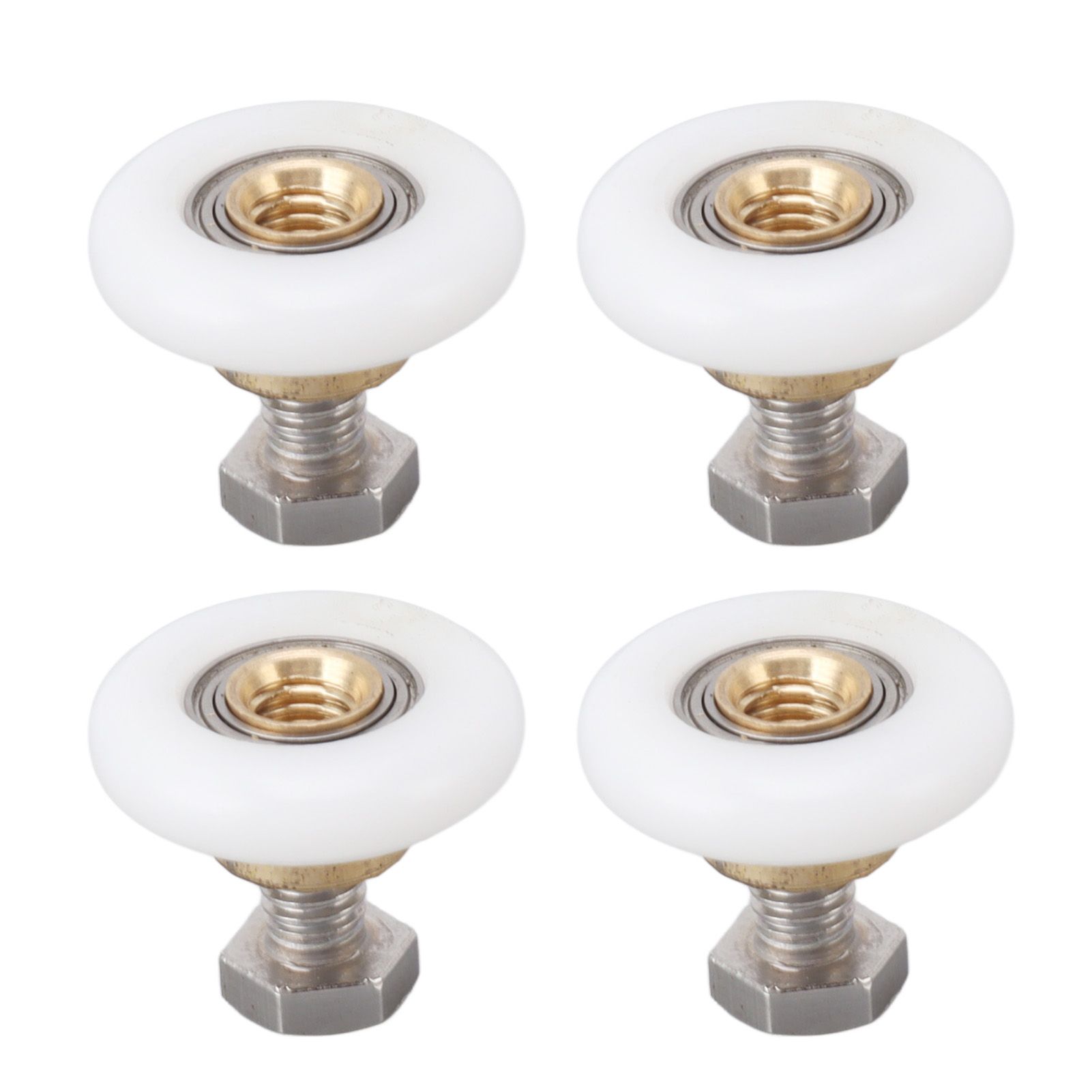 4 Set Shower Door Rollers Runners Wheels Bathroom Glass Door Rollers Runners Pulleys Wheels Replacement Part 27mm - Image 1