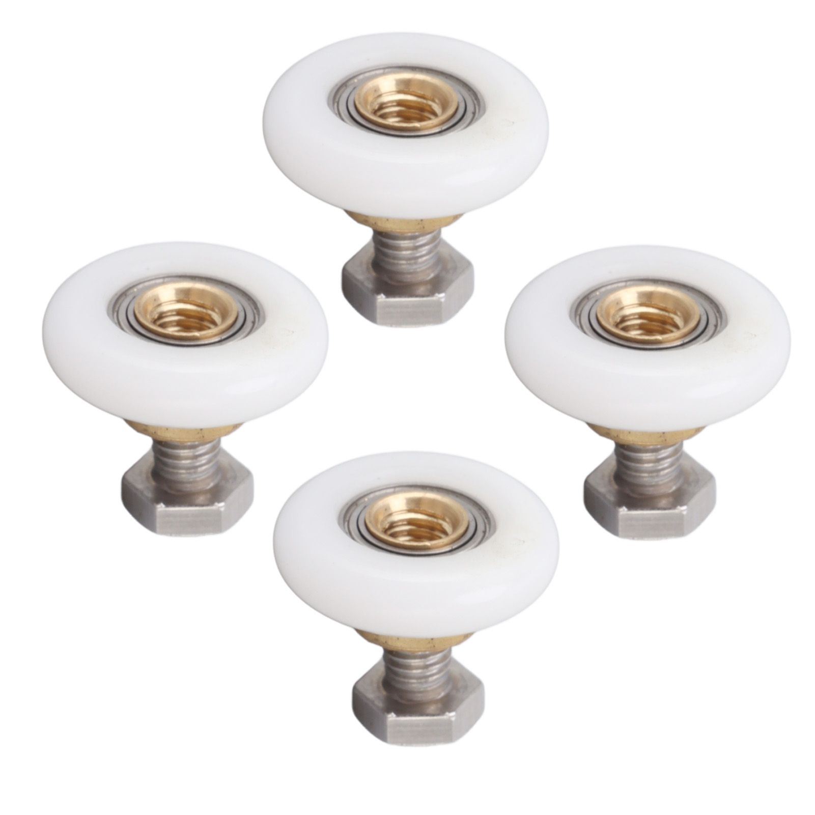 4 Set Shower Door Rollers Runners Wheels Bathroom Glass Door Rollers Runners Pulleys Wheels Replacement Part 27mm - Image 2