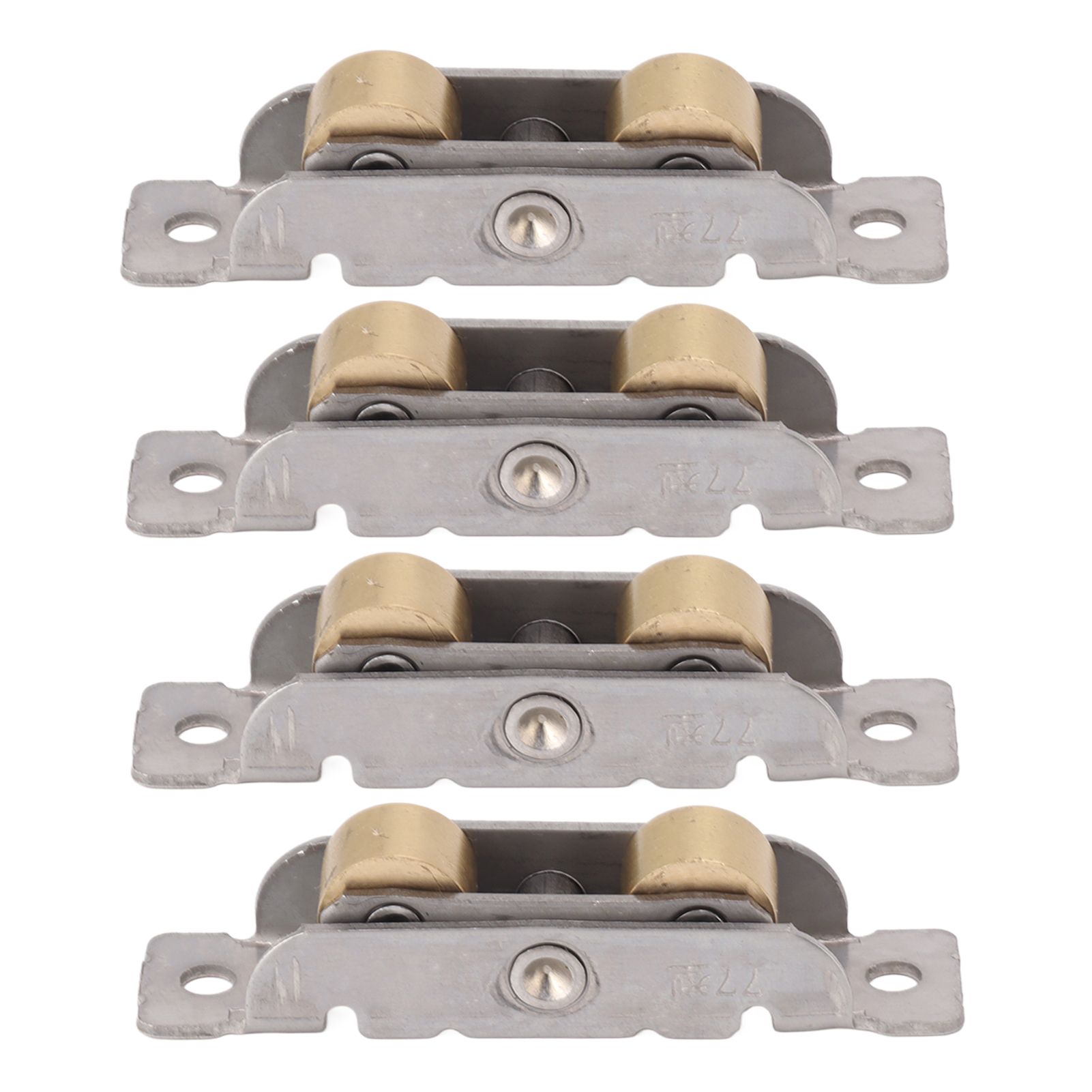 4PCS Sliding Patio Door Roller Assembly Stainless Steel Copper Ball Bearing Wheel Roller Assembly for Glass Door Flat Wheel - Image 2