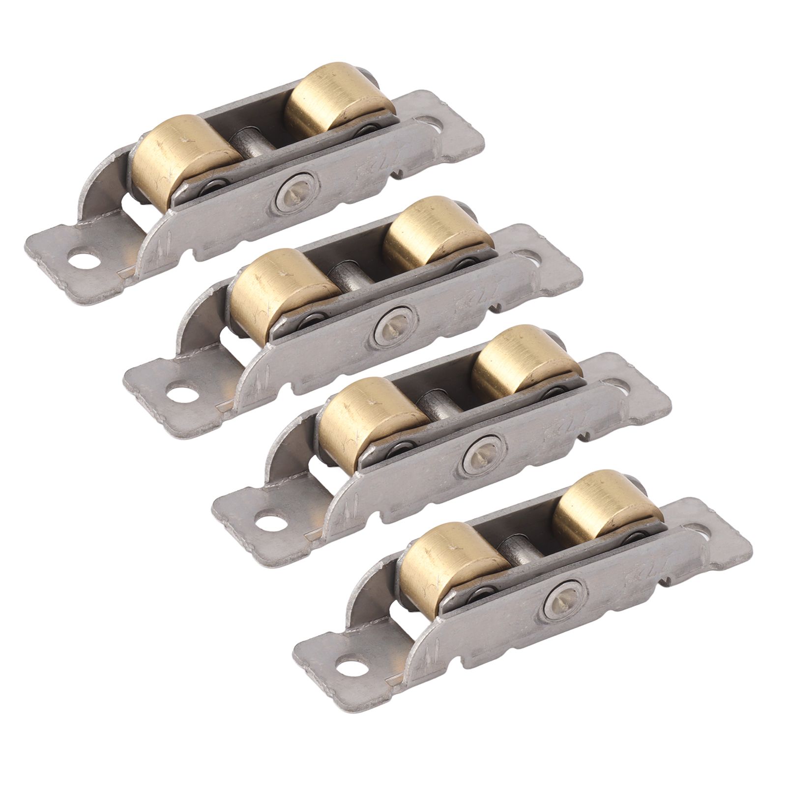 4PCS Sliding Patio Door Roller Assembly Stainless Steel Copper Ball Bearing Wheel Roller Assembly for Glass Door Flat Wheel - Image 3