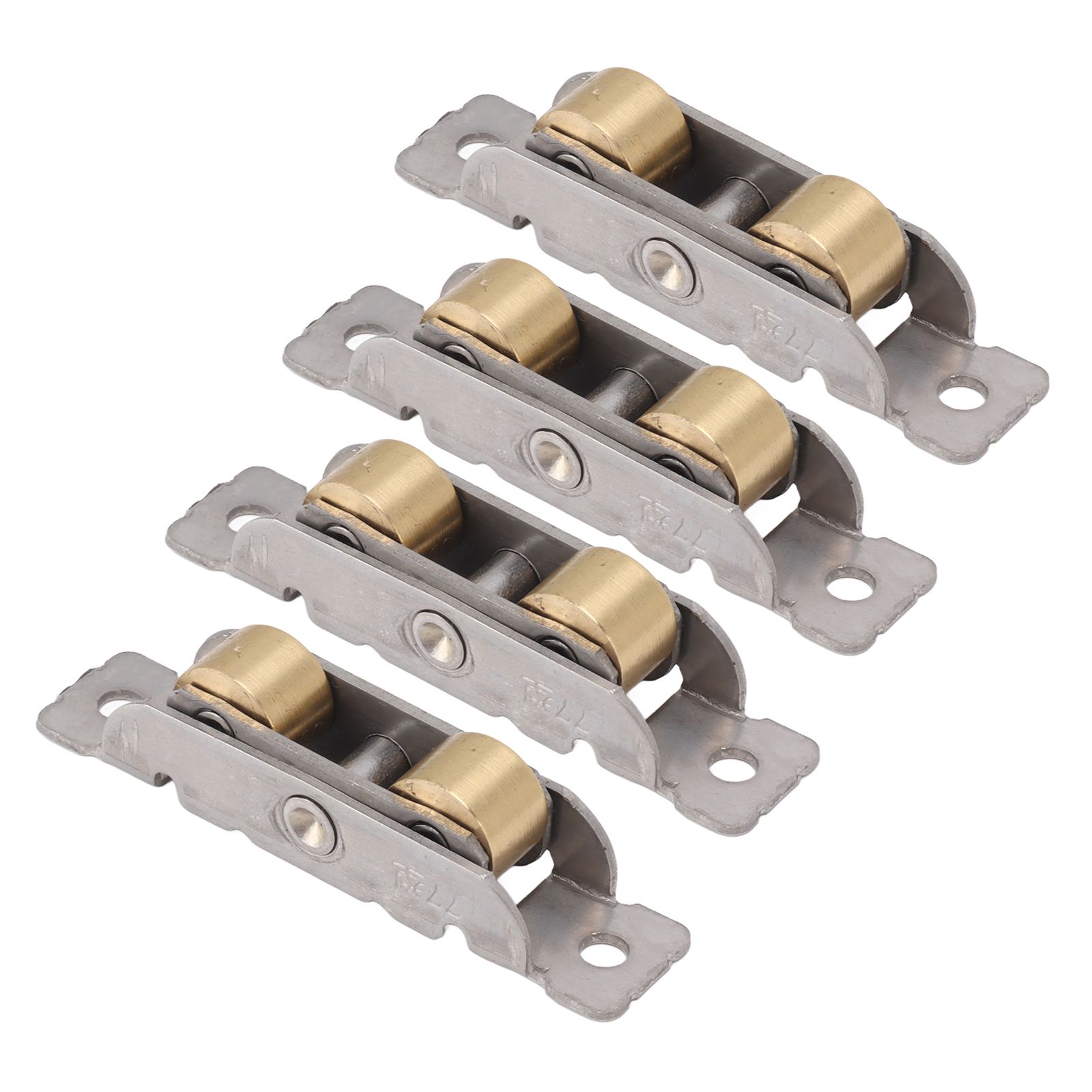 4PCS Sliding Patio Door Roller Assembly Stainless Steel Copper Ball Bearing Wheel Roller Assembly for Glass Door Flat Wheel - Image 4
