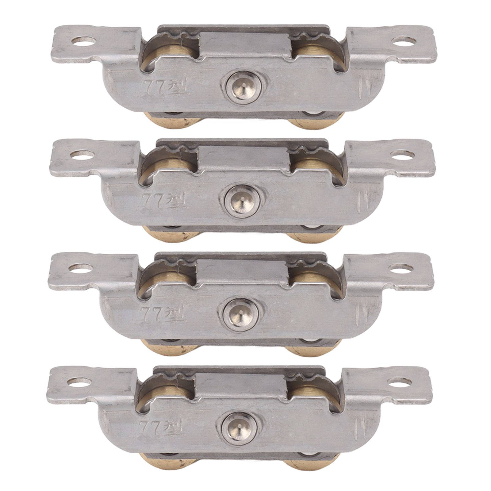 4PCS Sliding Patio Door Roller Assembly Stainless Steel Copper Ball Bearing Wheel Roller Assembly for Glass Door Flat Wheel - Image 5