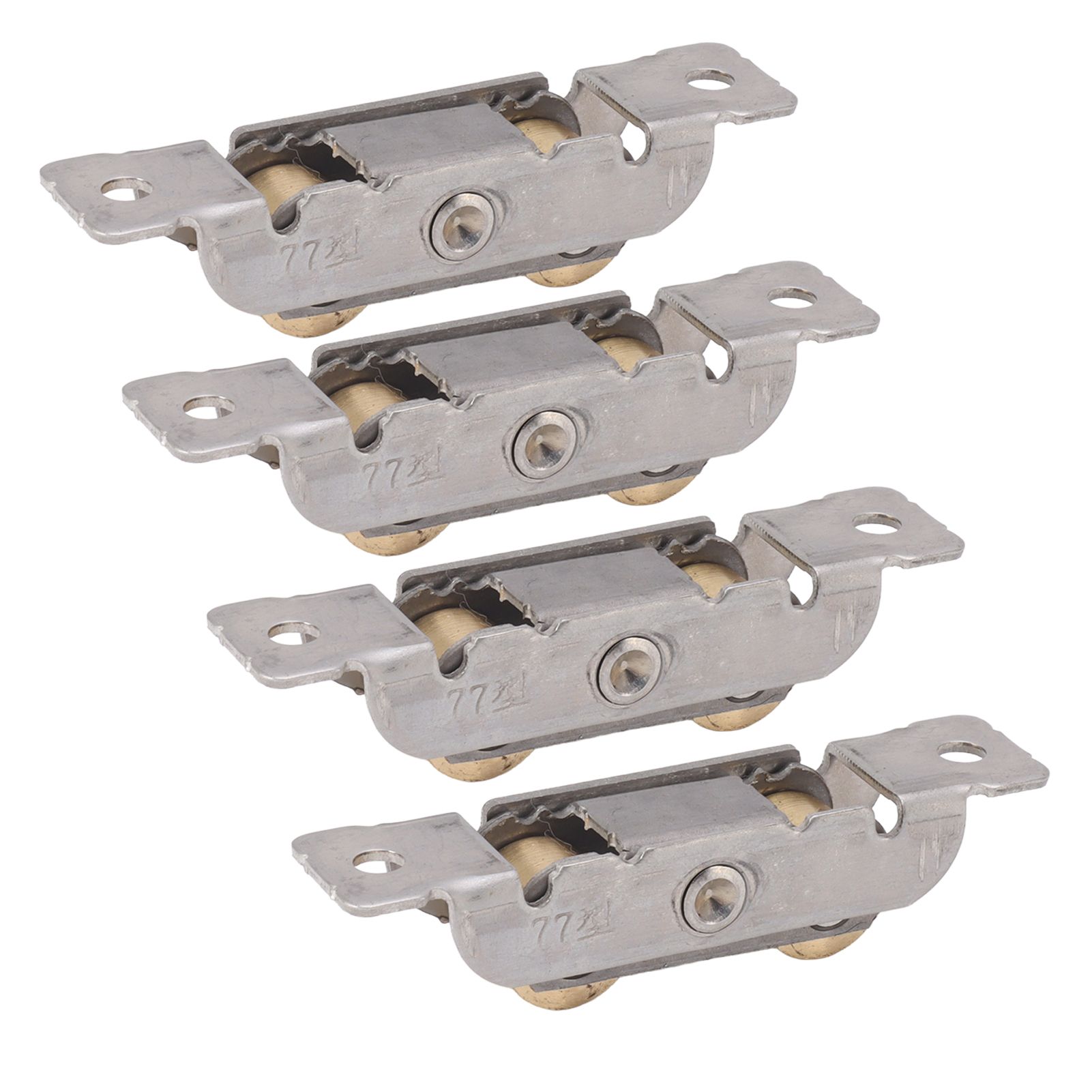 4PCS Sliding Patio Door Roller Assembly Stainless Steel Copper Ball Bearing Wheel Roller Assembly for Glass Door Flat Wheel - Image 6