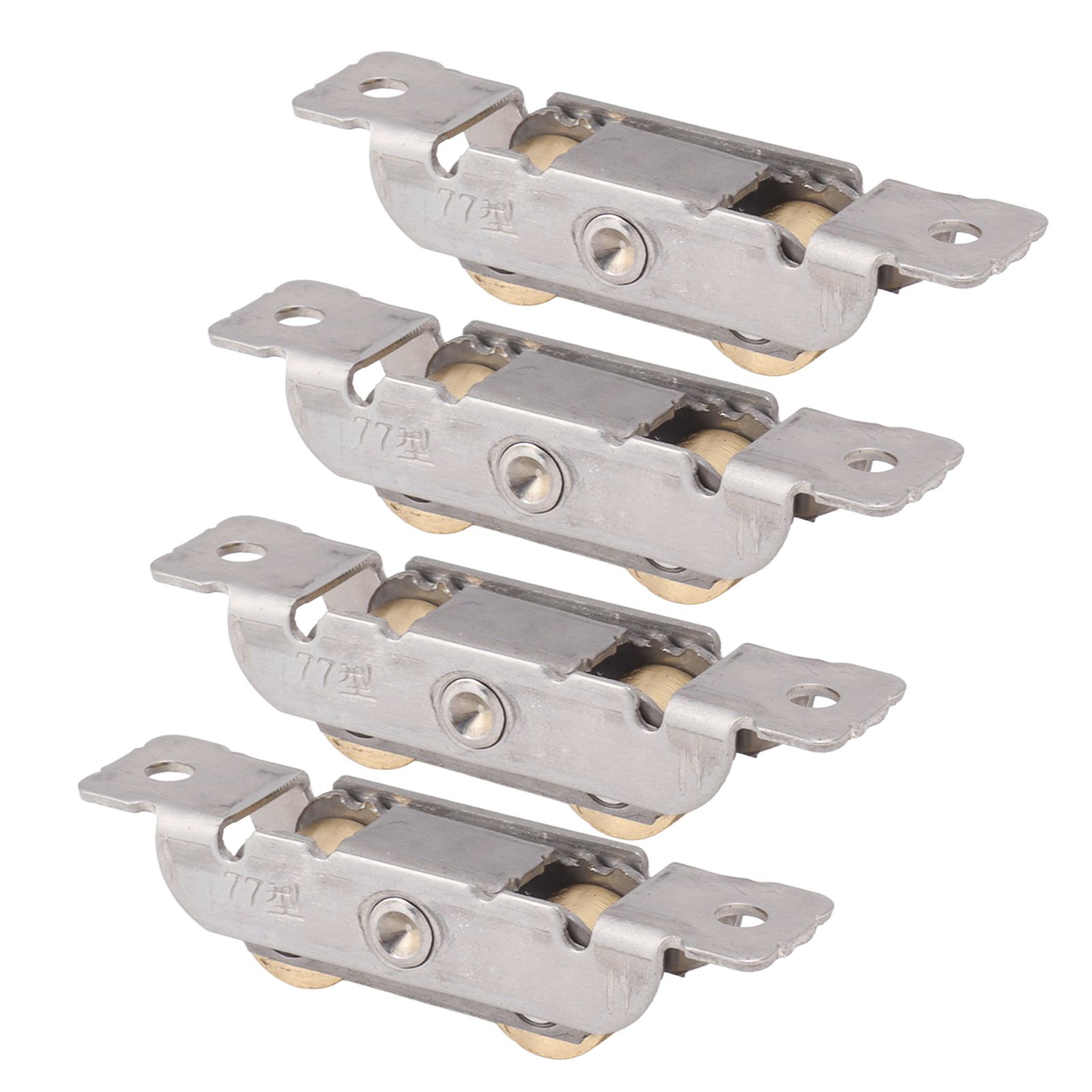 4PCS Sliding Patio Door Roller Assembly Stainless Steel Copper Ball Bearing Wheel Roller Assembly for Glass Door Flat Wheel - Image 7
