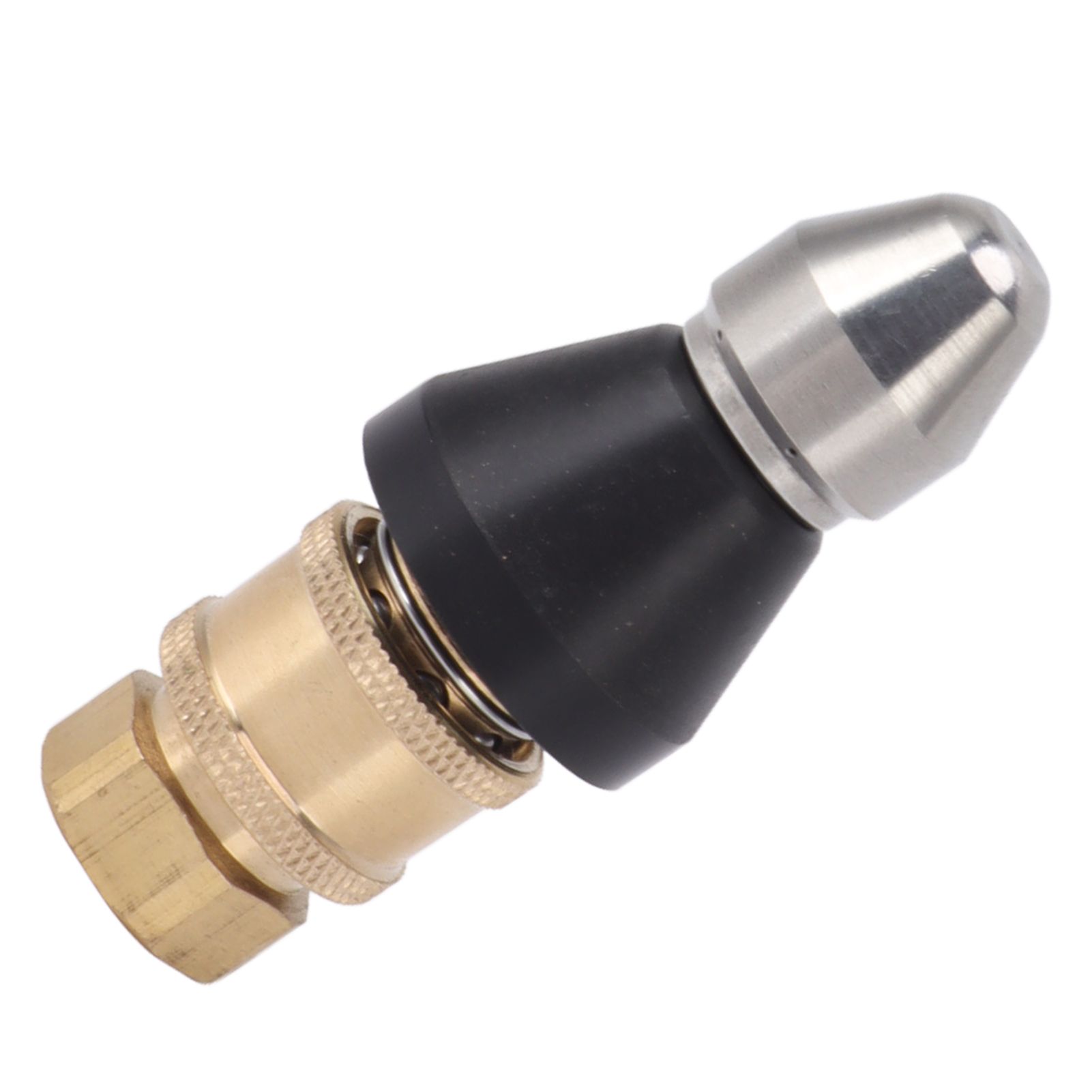 G1/4 Sewer Pipe Cleaning Nozzle Stainless Steel Durable G3/8 Female Thread Adapter Pressure Sewer Jetter Nozzle - Image 2