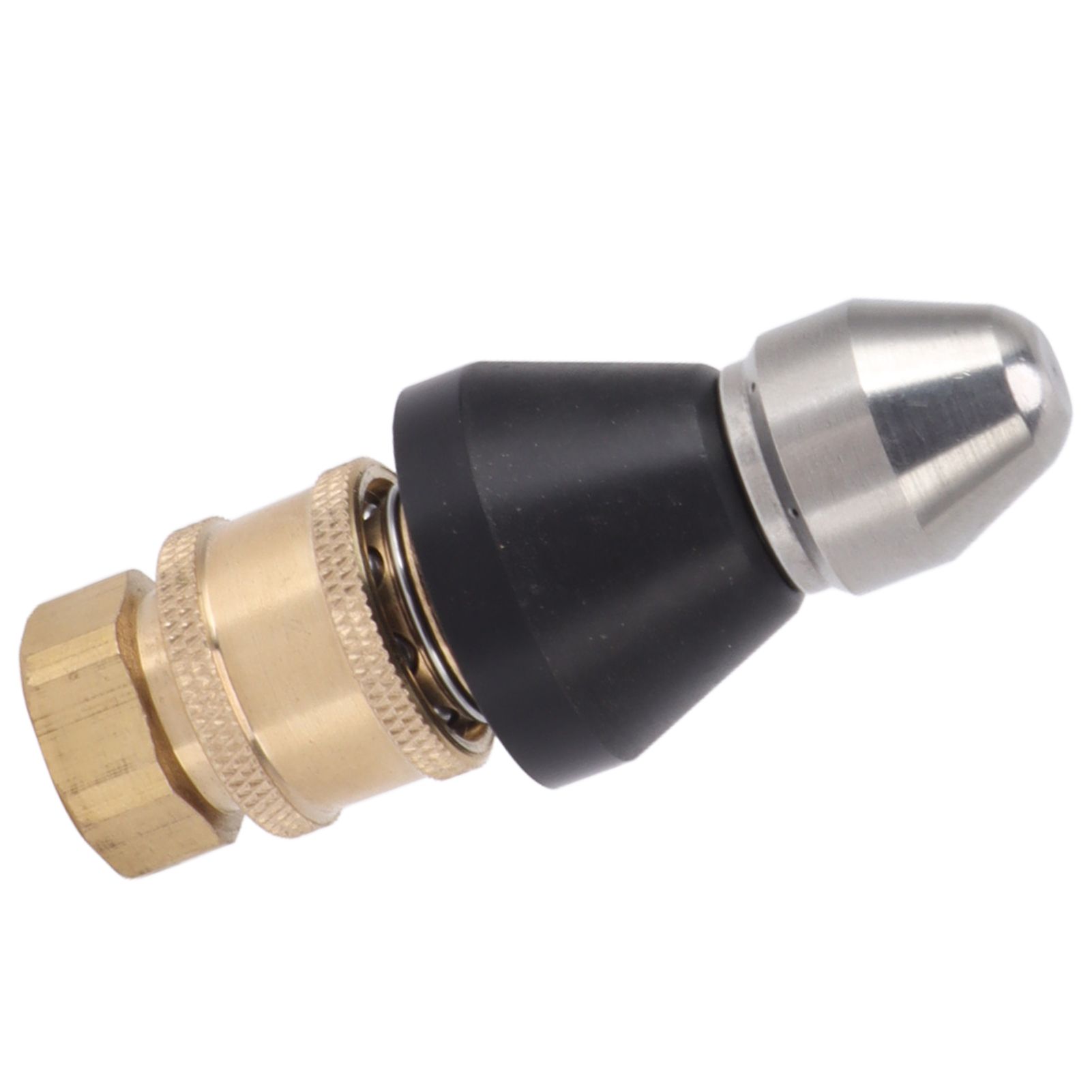 G1/4 Sewer Pipe Cleaning Nozzle Stainless Steel Durable G3/8 Female Thread Adapter Pressure Sewer Jetter Nozzle - Image 3