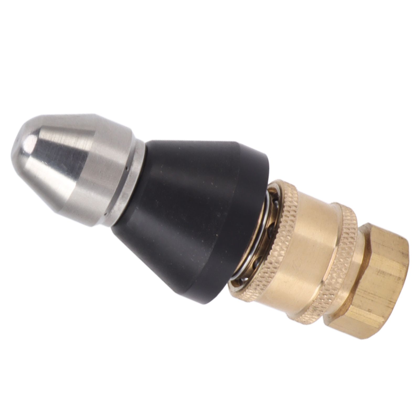 G1/4 Sewer Pipe Cleaning Nozzle Stainless Steel Durable G3/8 Female Thread Adapter Pressure Sewer Jetter Nozzle - Image 4