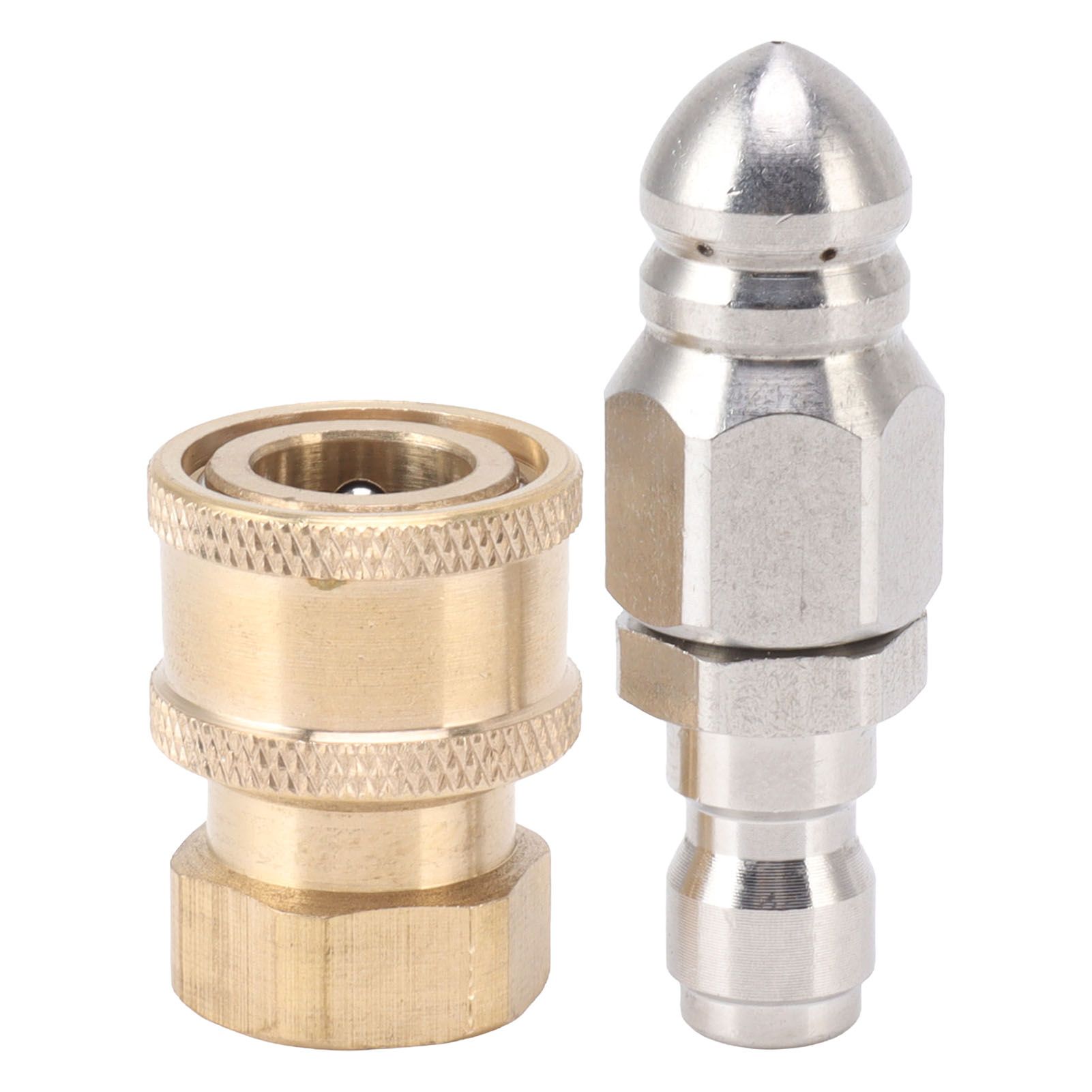 Compact Sewer Nozzle G1/4 Quick Insert Drain Hose Nozzle Pressure Washer Nozzle Fittings Sewer for Internal Thread G3/8 - Image 1