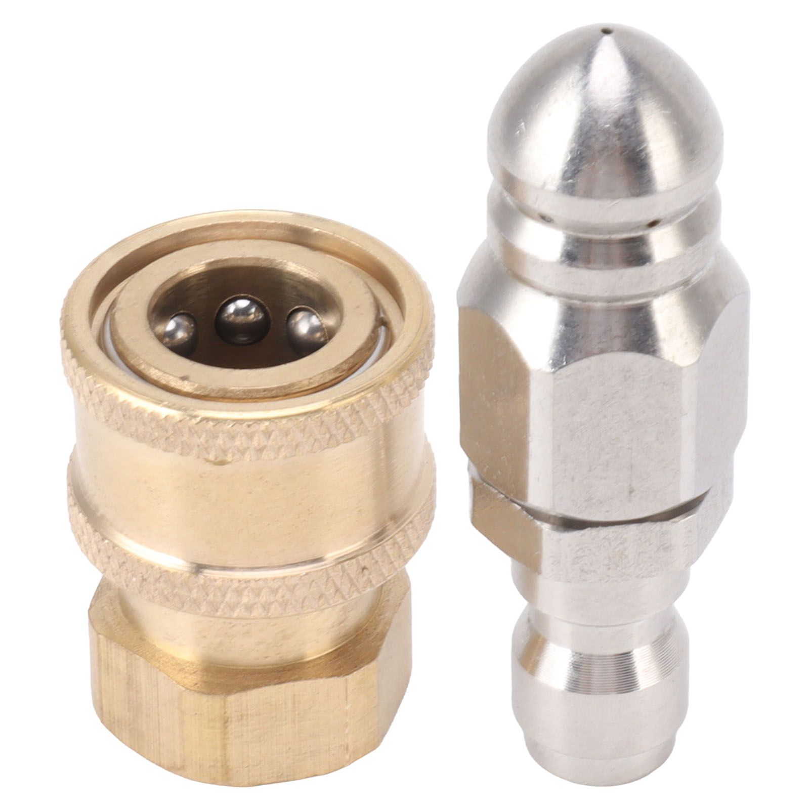 Compact Sewer Nozzle G1/4 Quick Insert Drain Hose Nozzle Pressure Washer Nozzle Fittings Sewer for Internal Thread G3/8 - Image 2